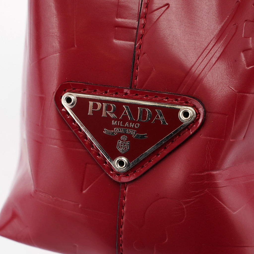 1997 Burgundy Spazzolato Embossed Tote