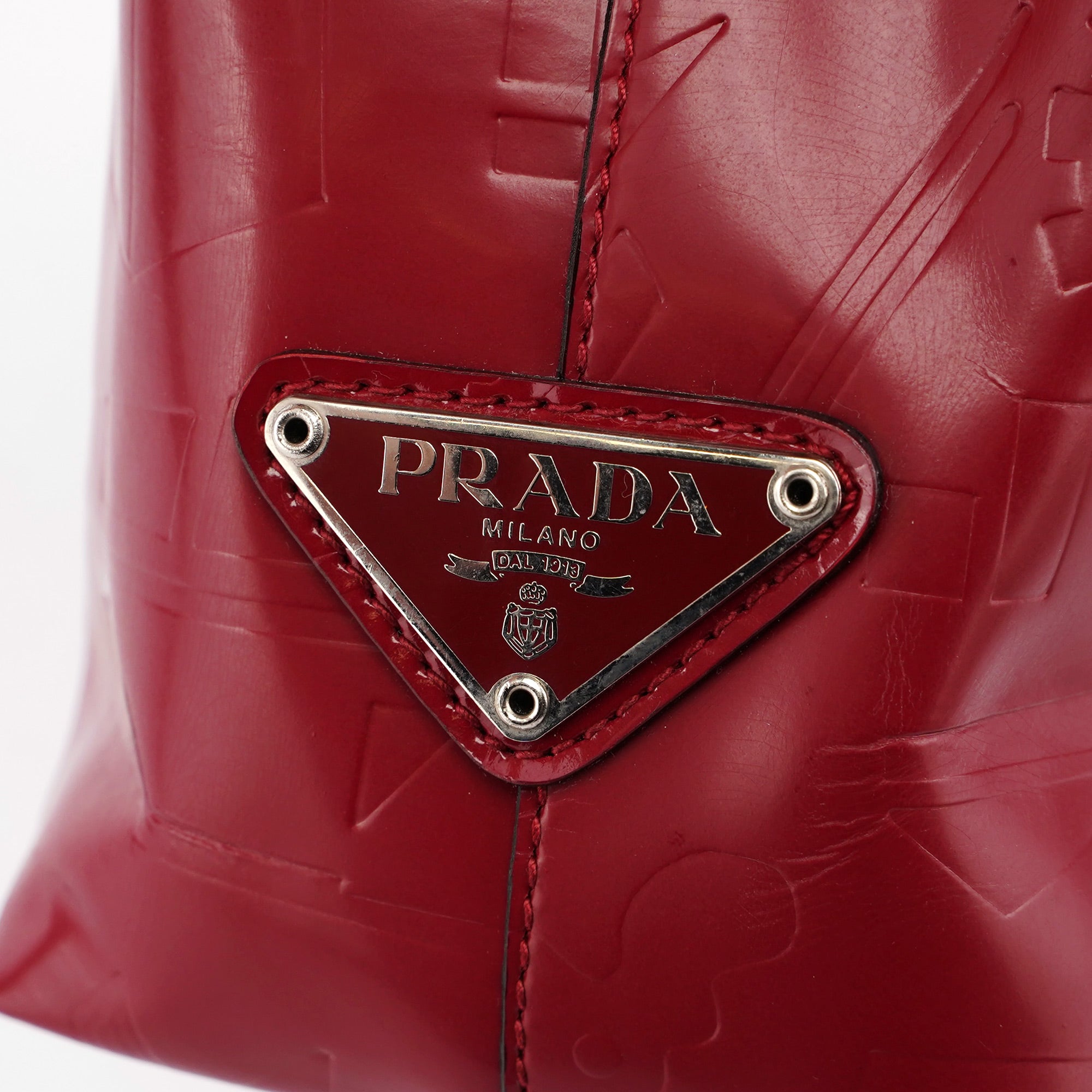 1997 Burgundy Spazzolato Embossed Tote