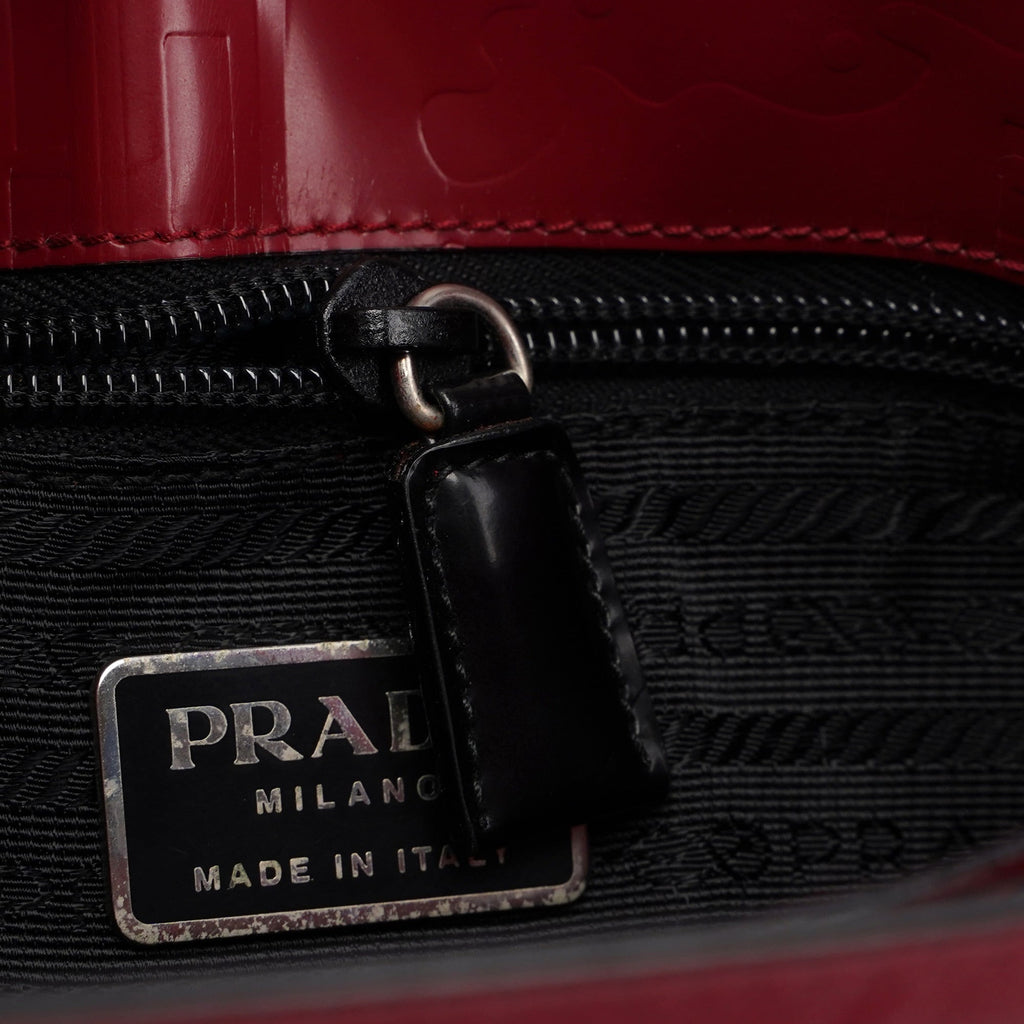 1997 Burgundy Spazzolato Embossed Tote
