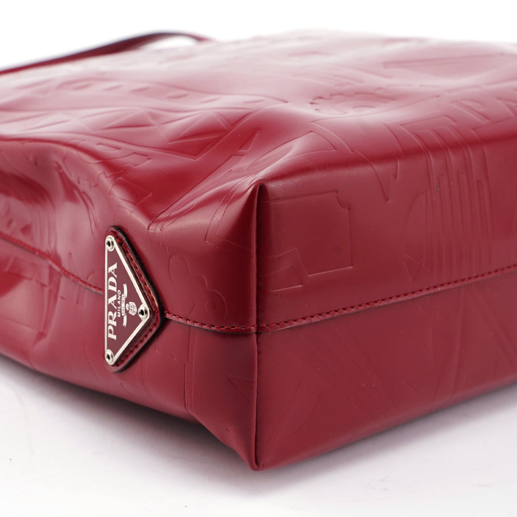 1997 Burgundy Spazzolato Embossed Tote