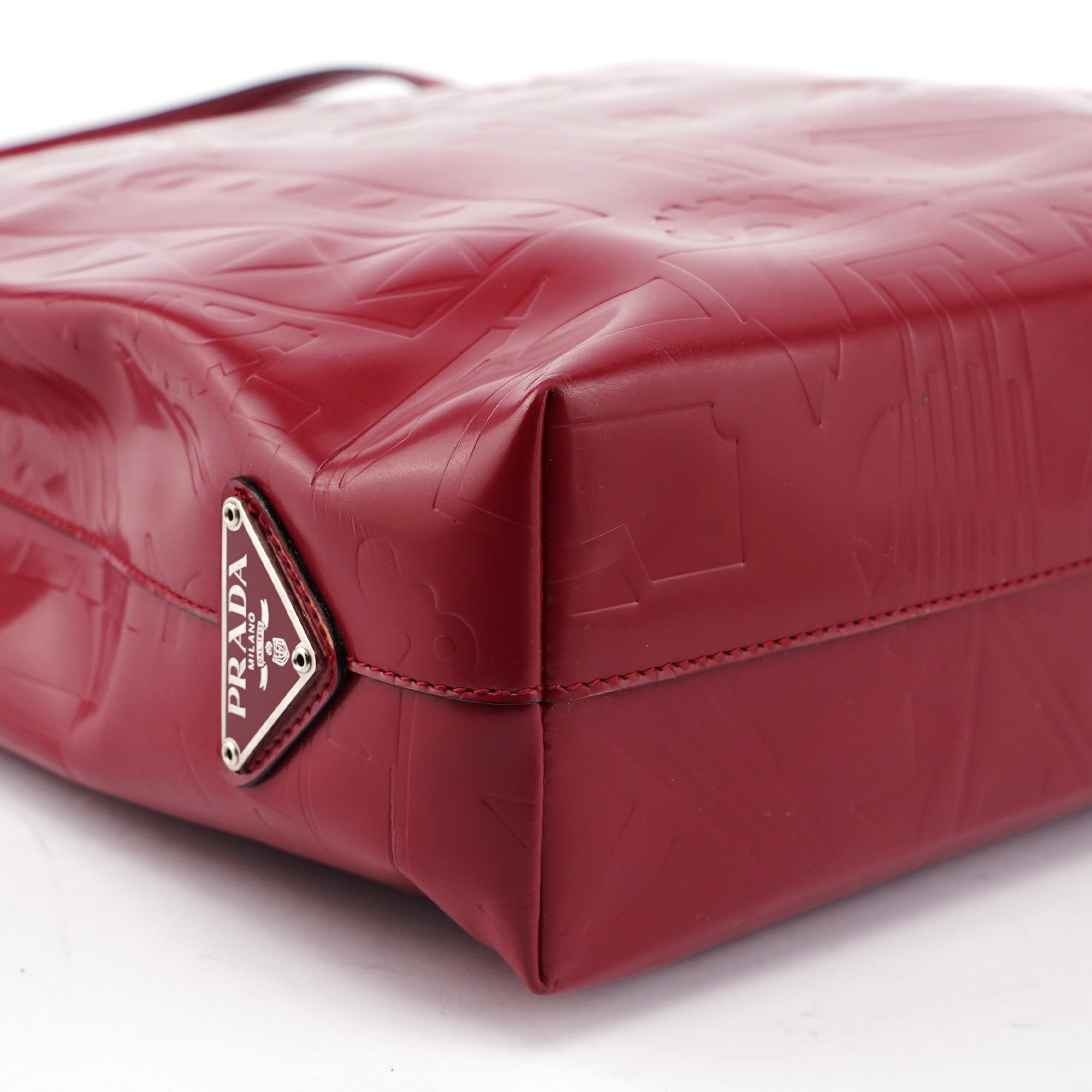 1997 Burgundy Spazzolato Embossed Tote