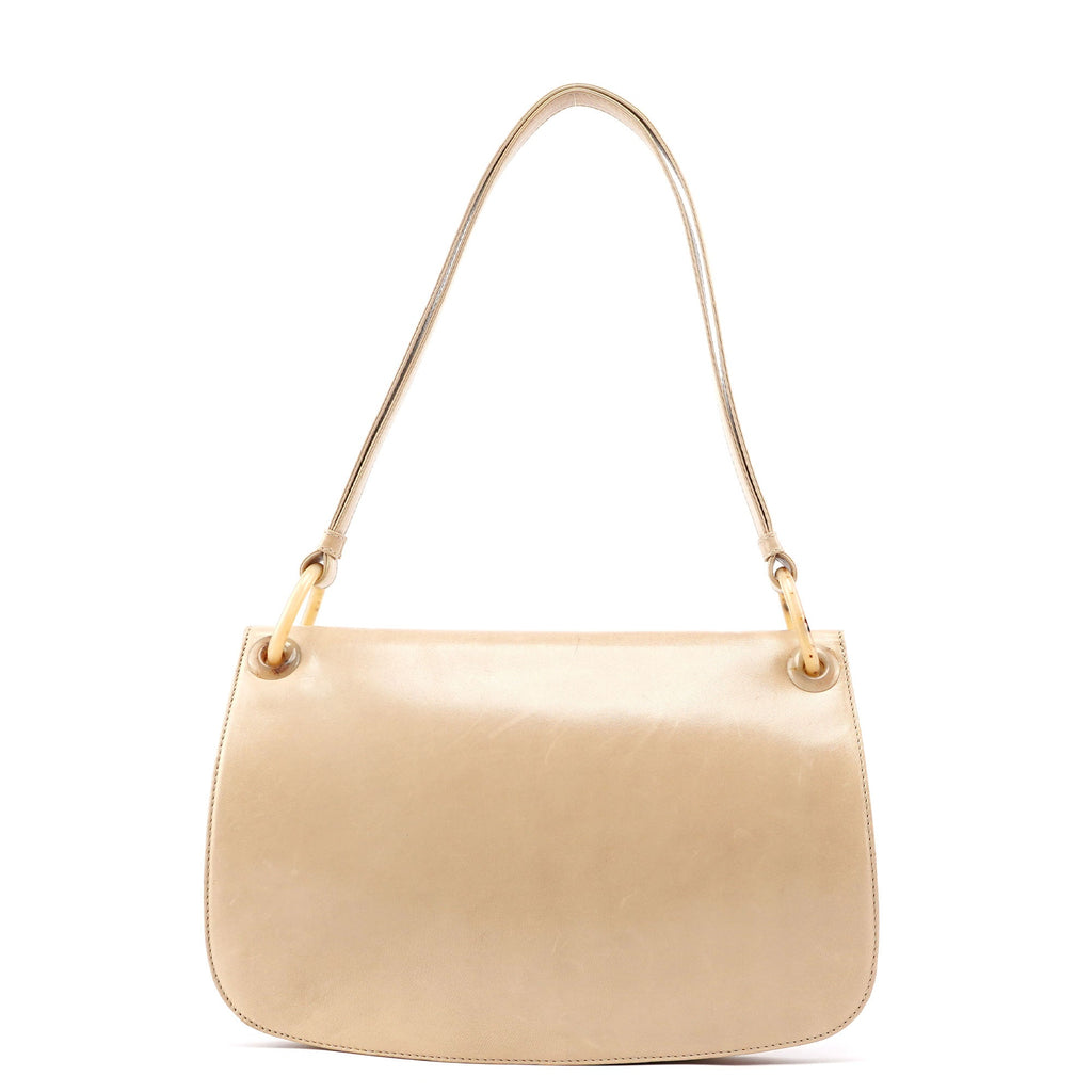 1998 Beige Madras Swing Shoulder Bag