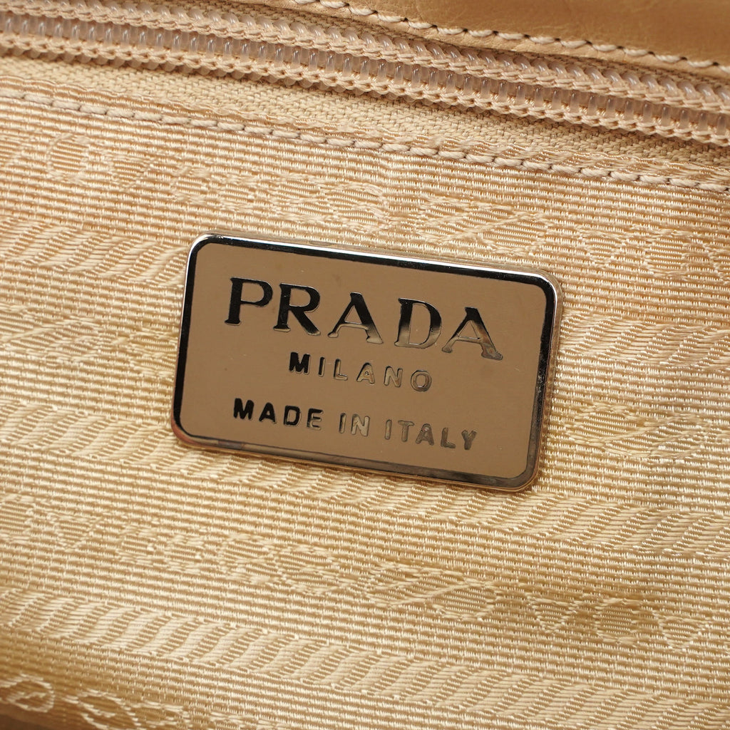 1998 Beige Madras Swing Shoulder Bag