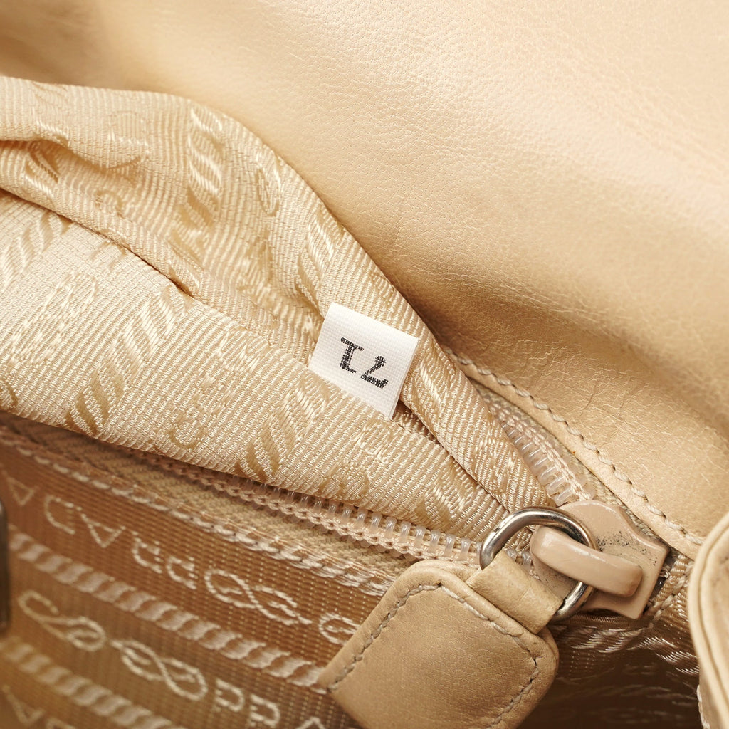 1998 Beige Madras Swing Shoulder Bag