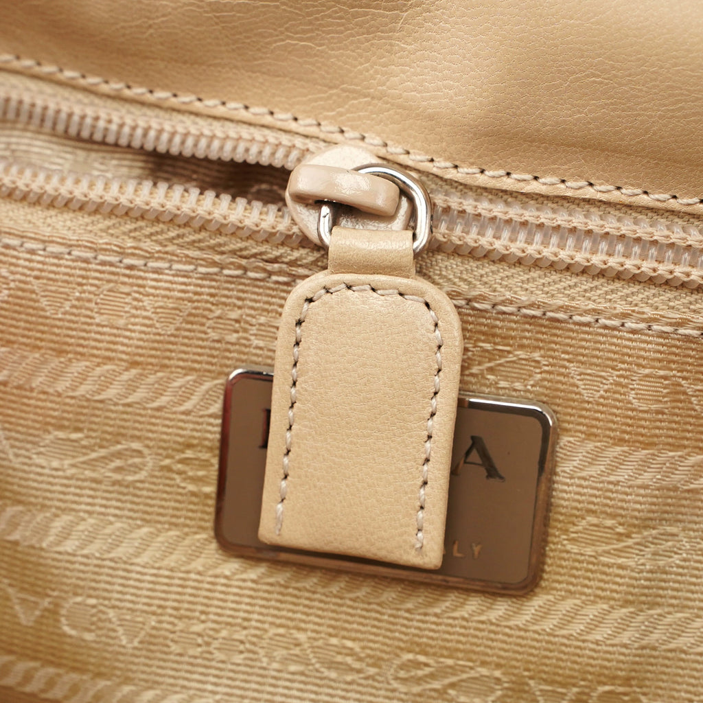 1998 Beige Madras Swing Shoulder Bag