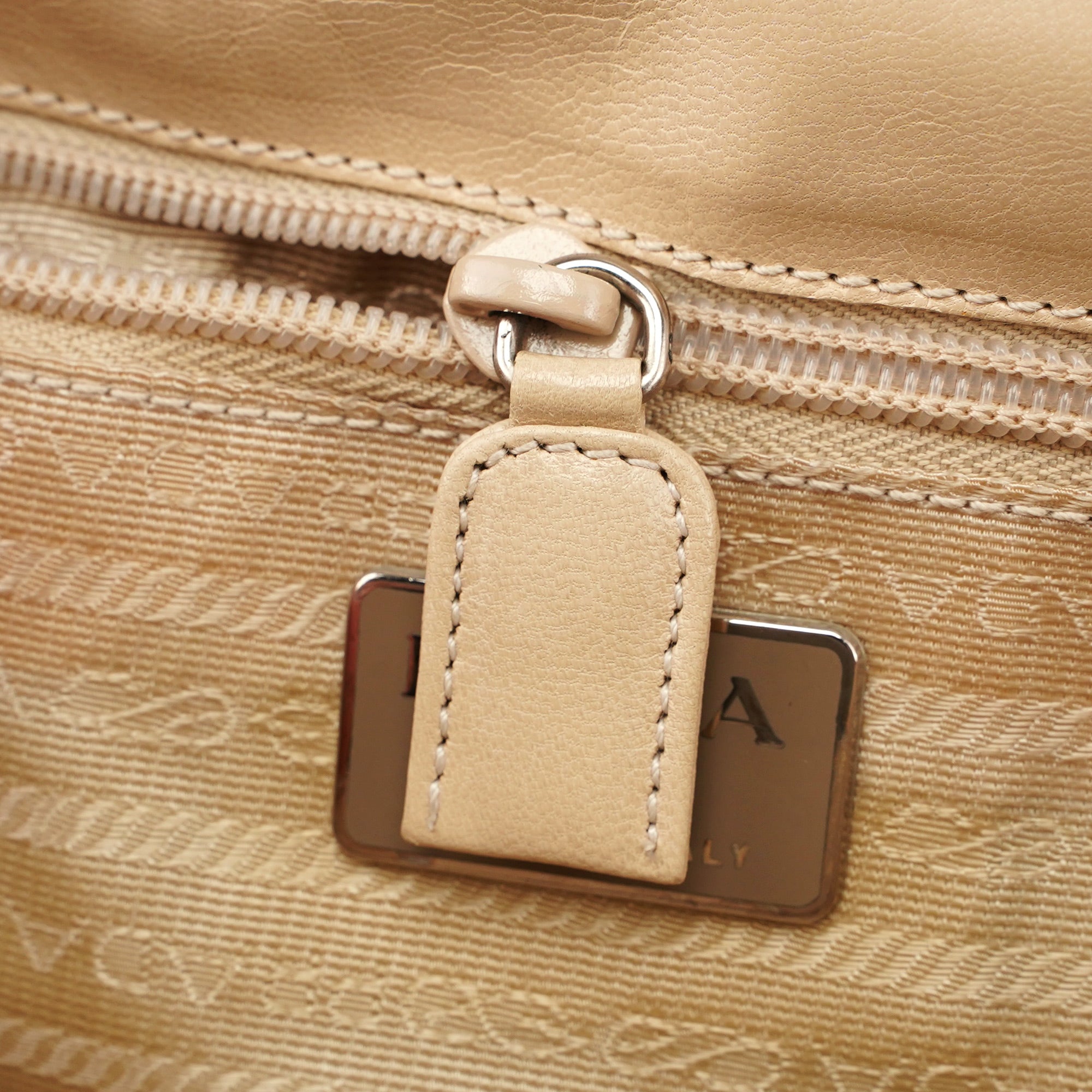 1998 Beige Madras Swing Shoulder Bag