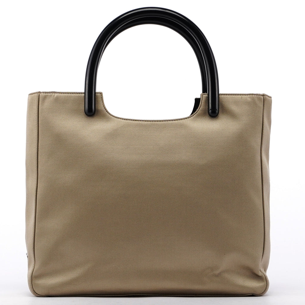 1998 Beige Satin Plastic Tote