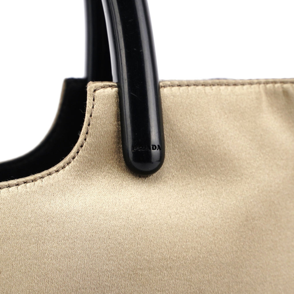 1998 Beige Satin Plastic Tote