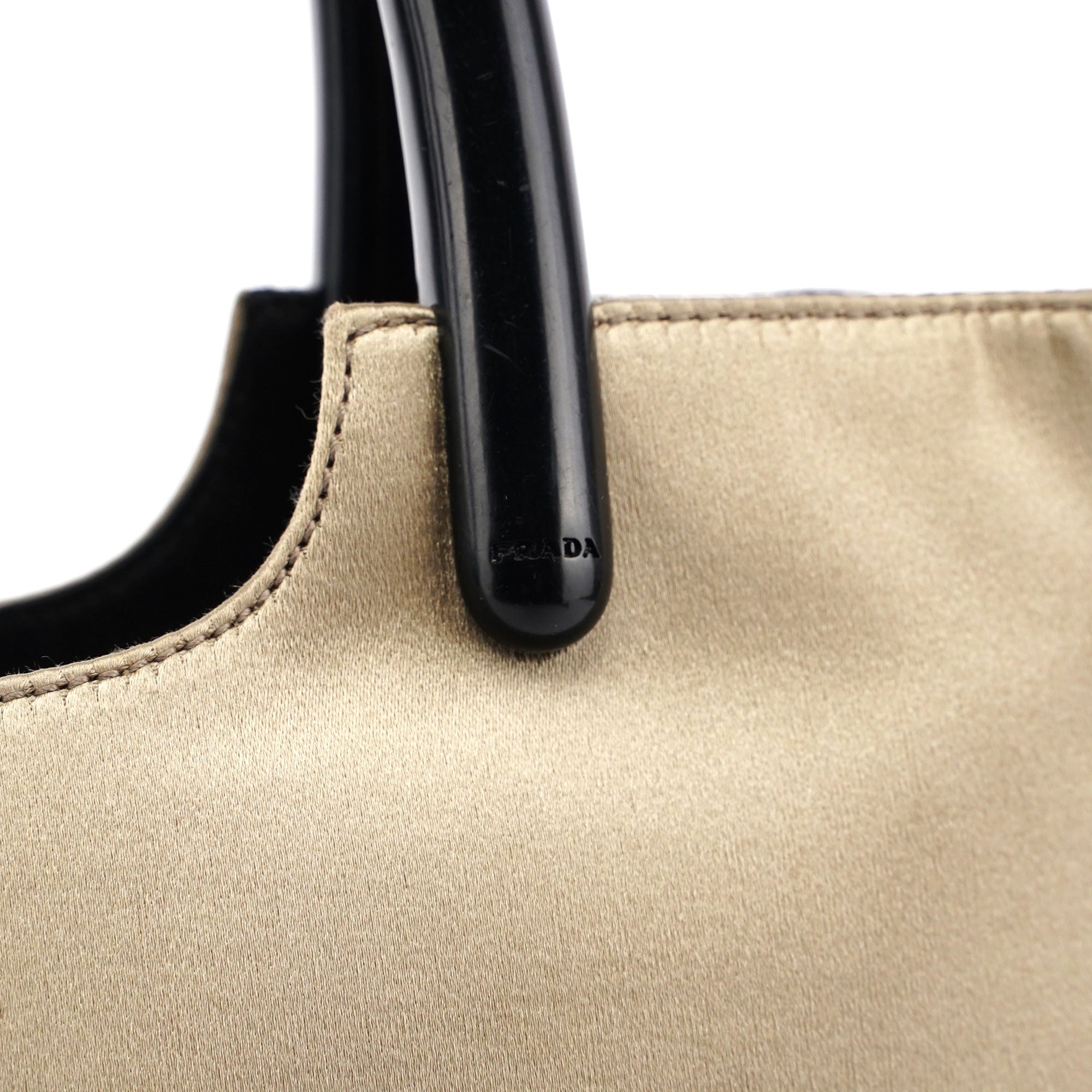 1998 Beige Satin Plastic Tote