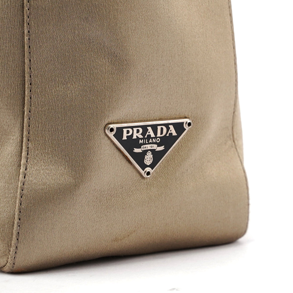 1998 Beige Satin Plastic Tote