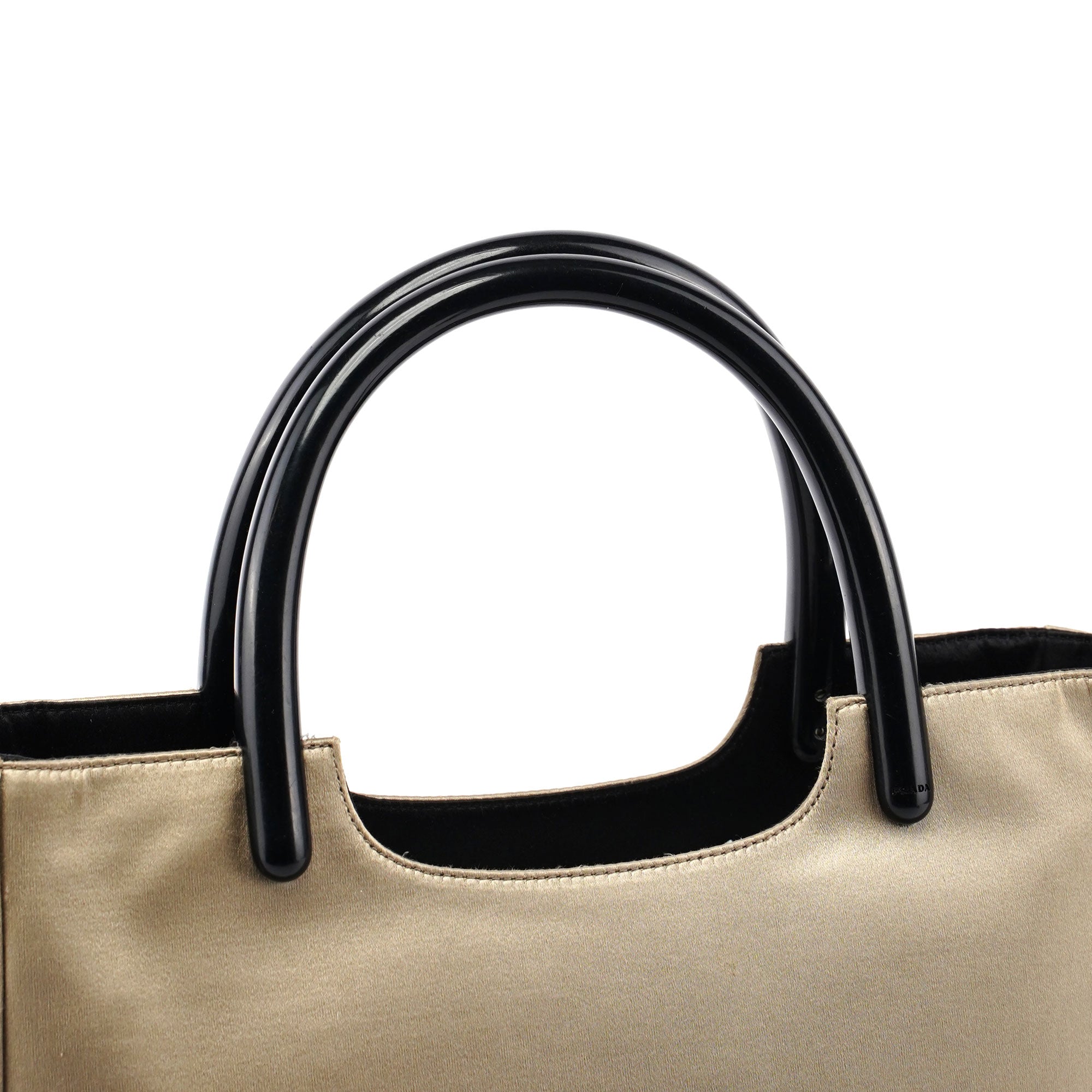 1998 Beige Satin Plastic Tote