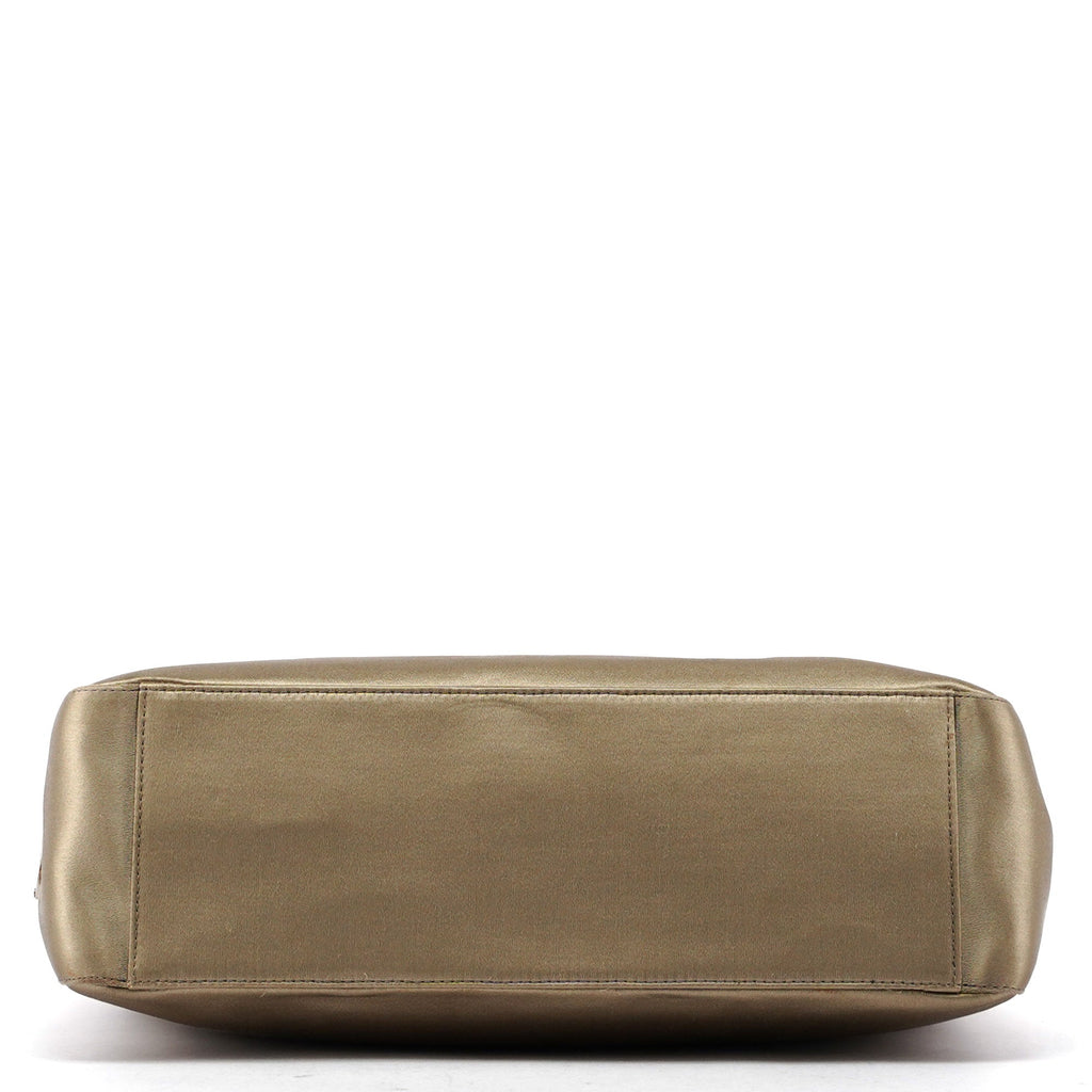 1998 Beige Satin Plastic Tote