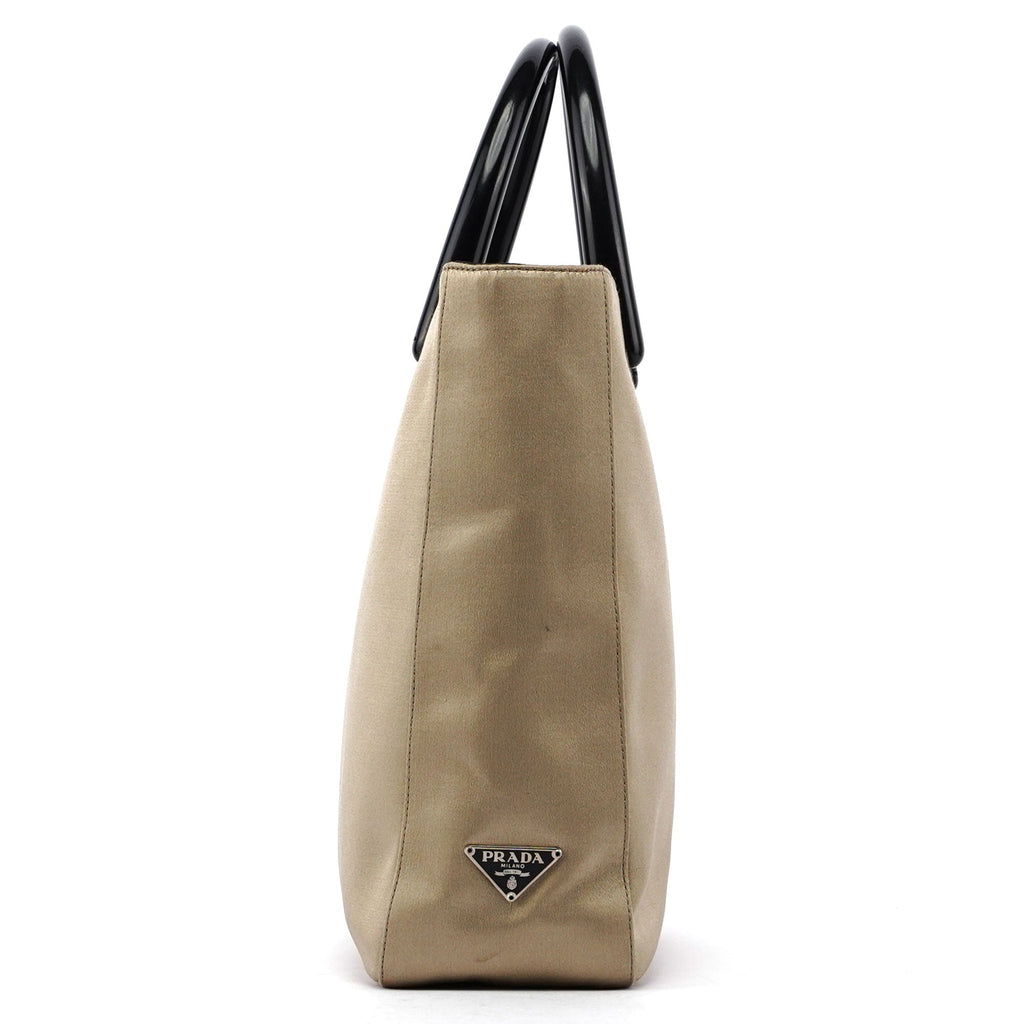1998 Beige Satin Plastic Tote