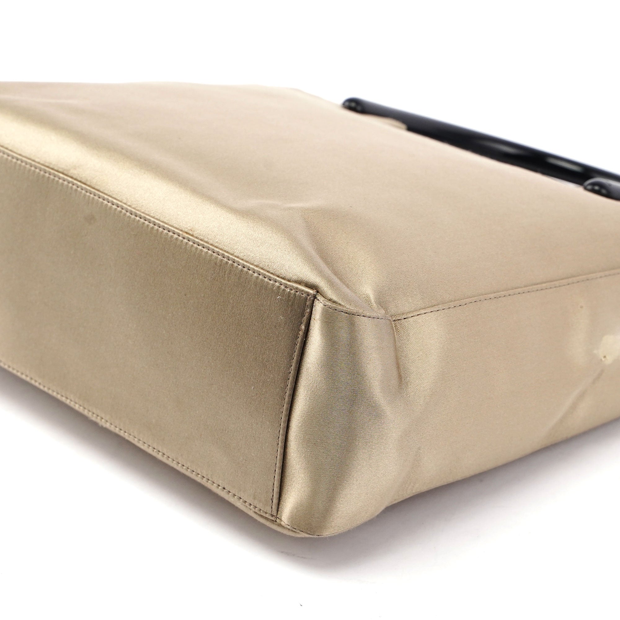1998 Beige Satin Plastic Tote