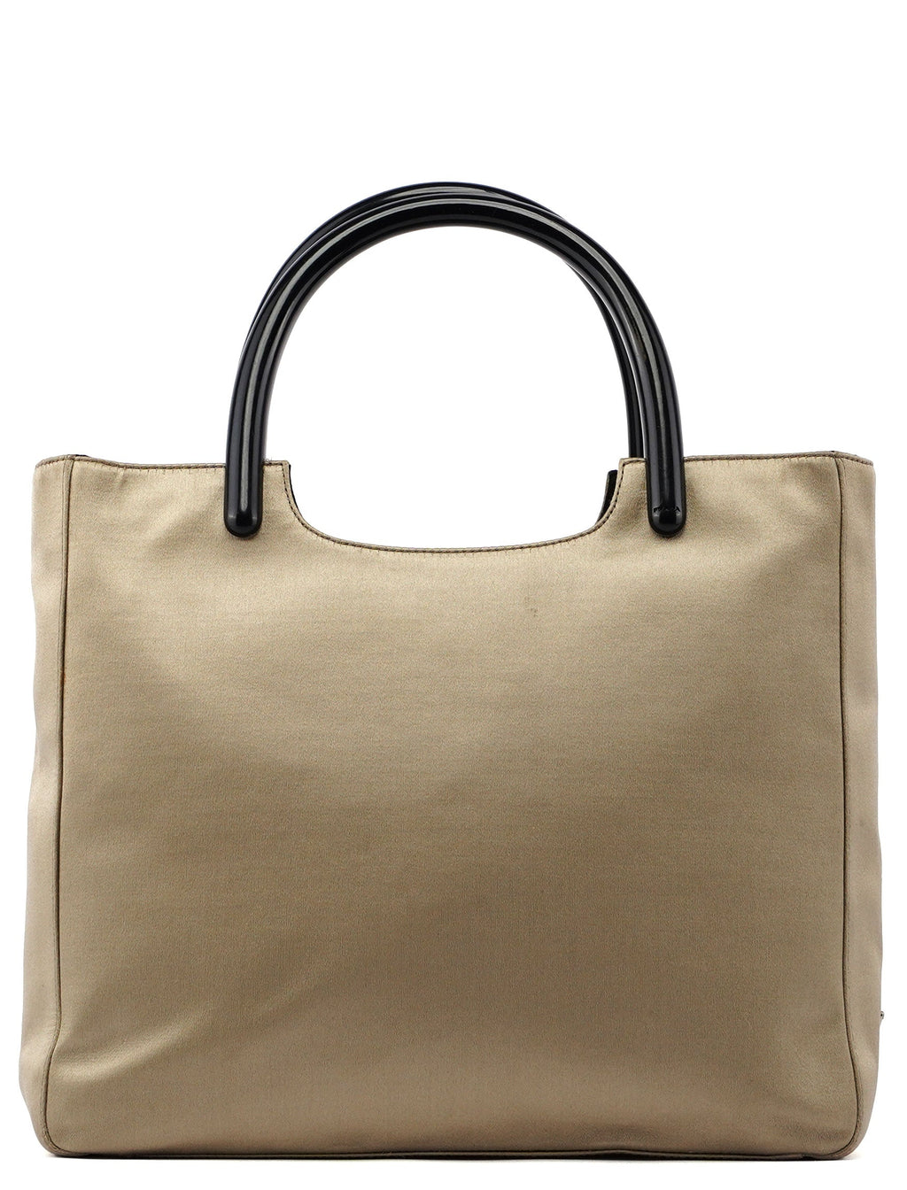 1998 Beige Satin Plastic Tote