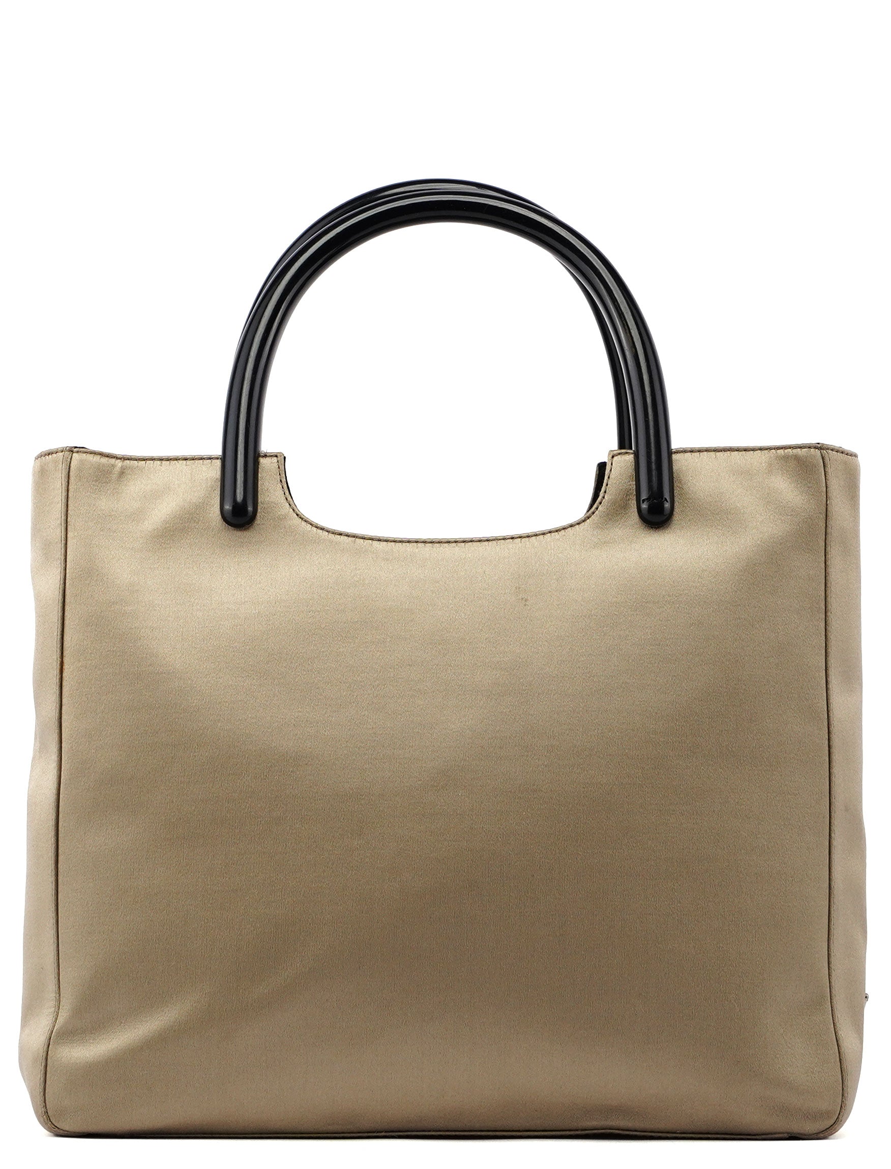 1998 Beige Satin Plastic Tote