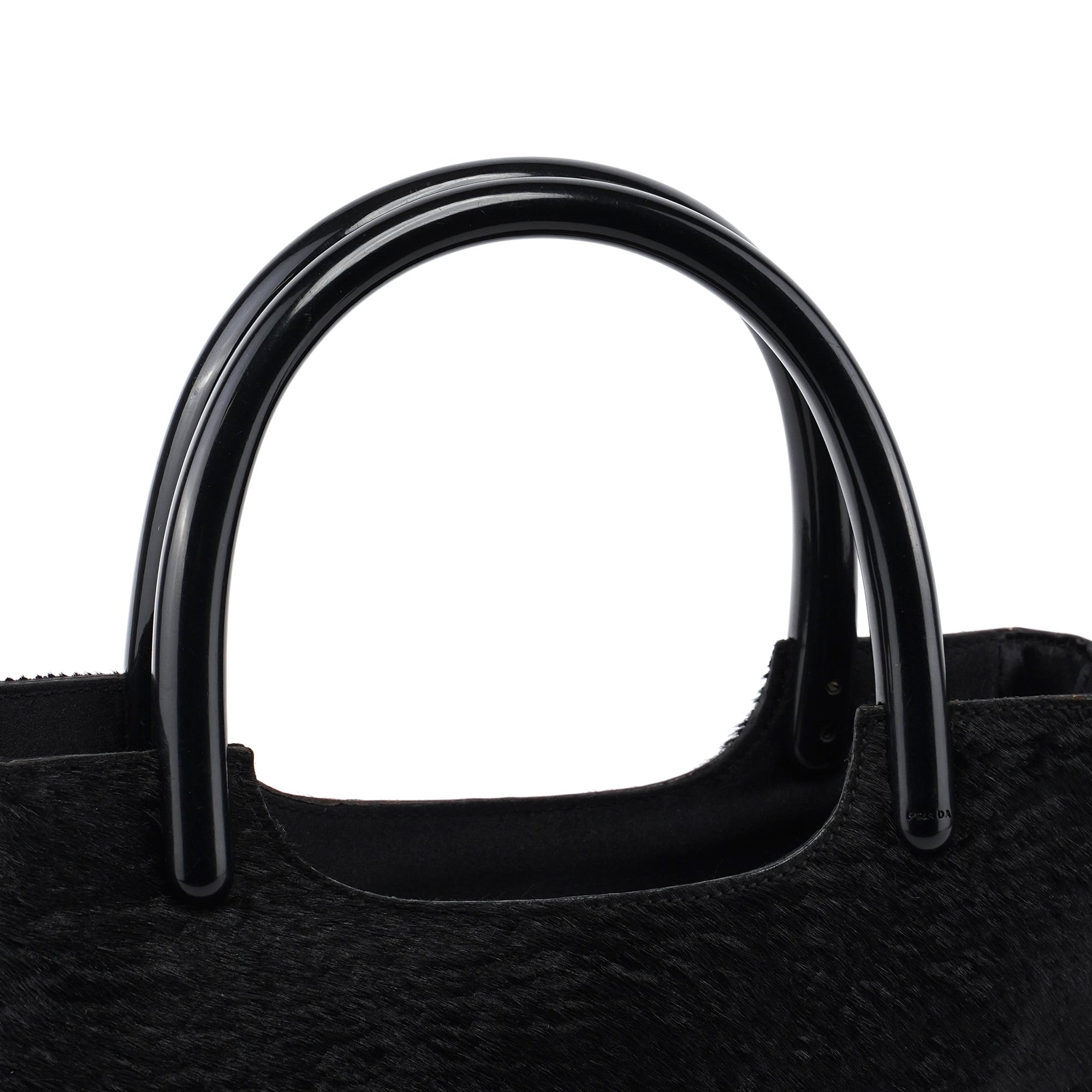 1998 Black Astrakhan Plastic Tote