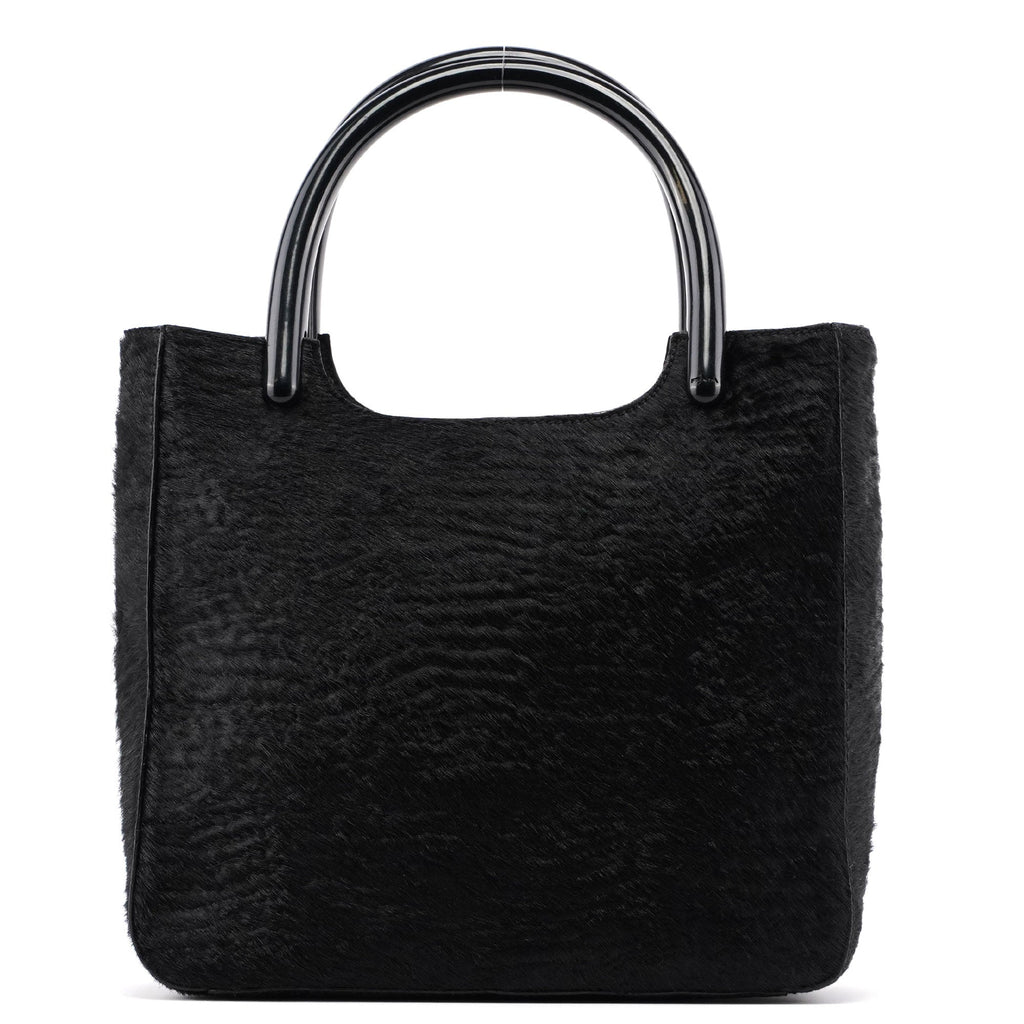 1998 Black Astrakhan Plastic Tote