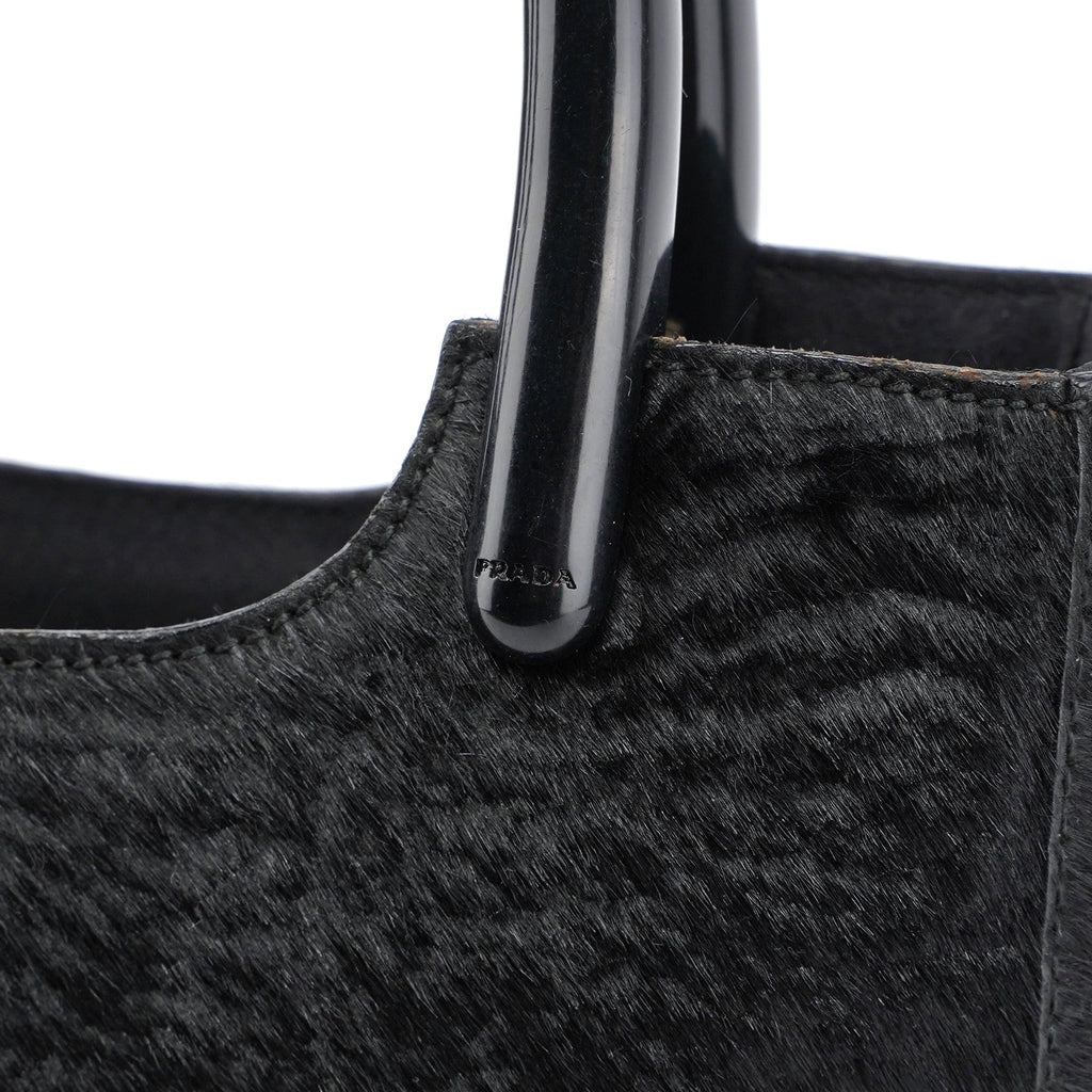 1998 Black Astrakhan Plastic Tote