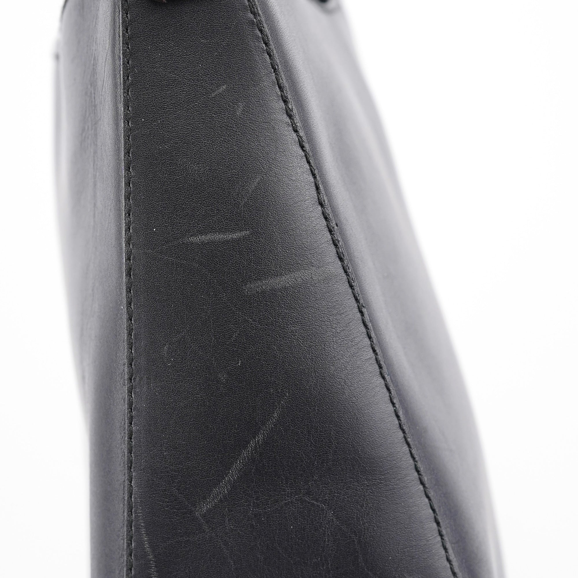 1998 Black Calfskin Acetate Shoulder Bag