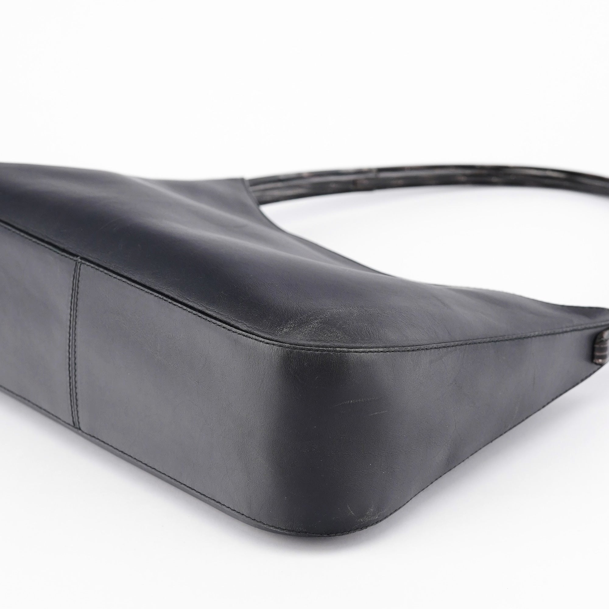 1998 Black Calfskin Acetate Shoulder Bag