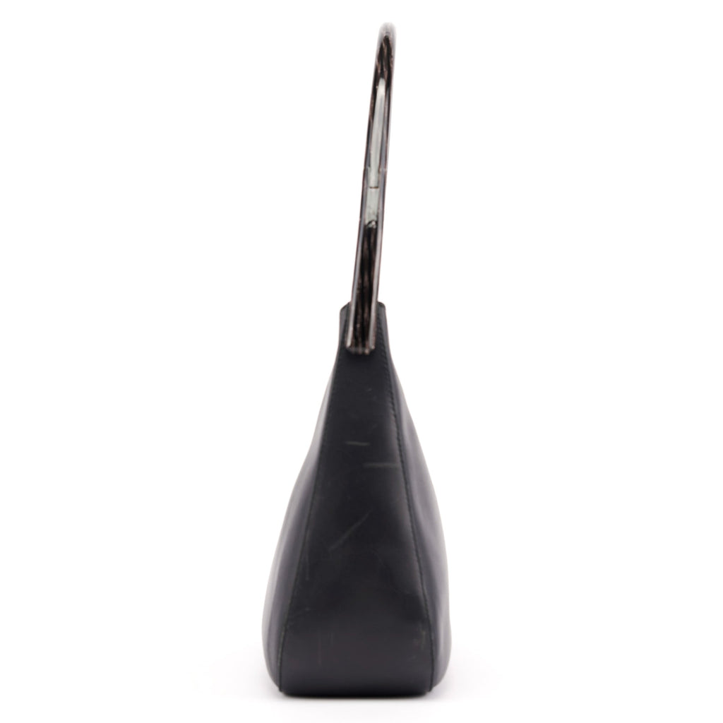 1998 Black Calfskin Acetate Shoulder Bag