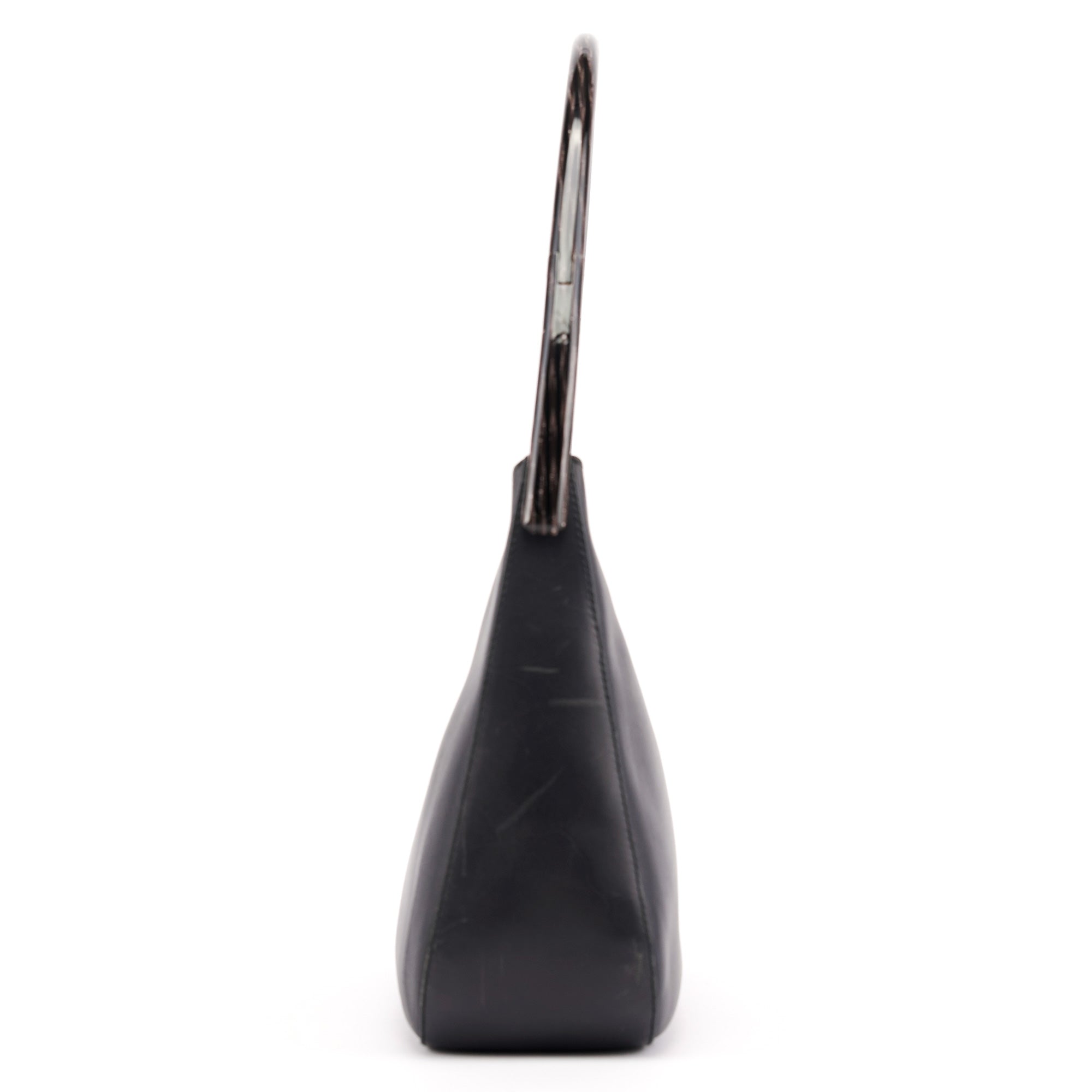 1998 Black Calfskin Acetate Shoulder Bag