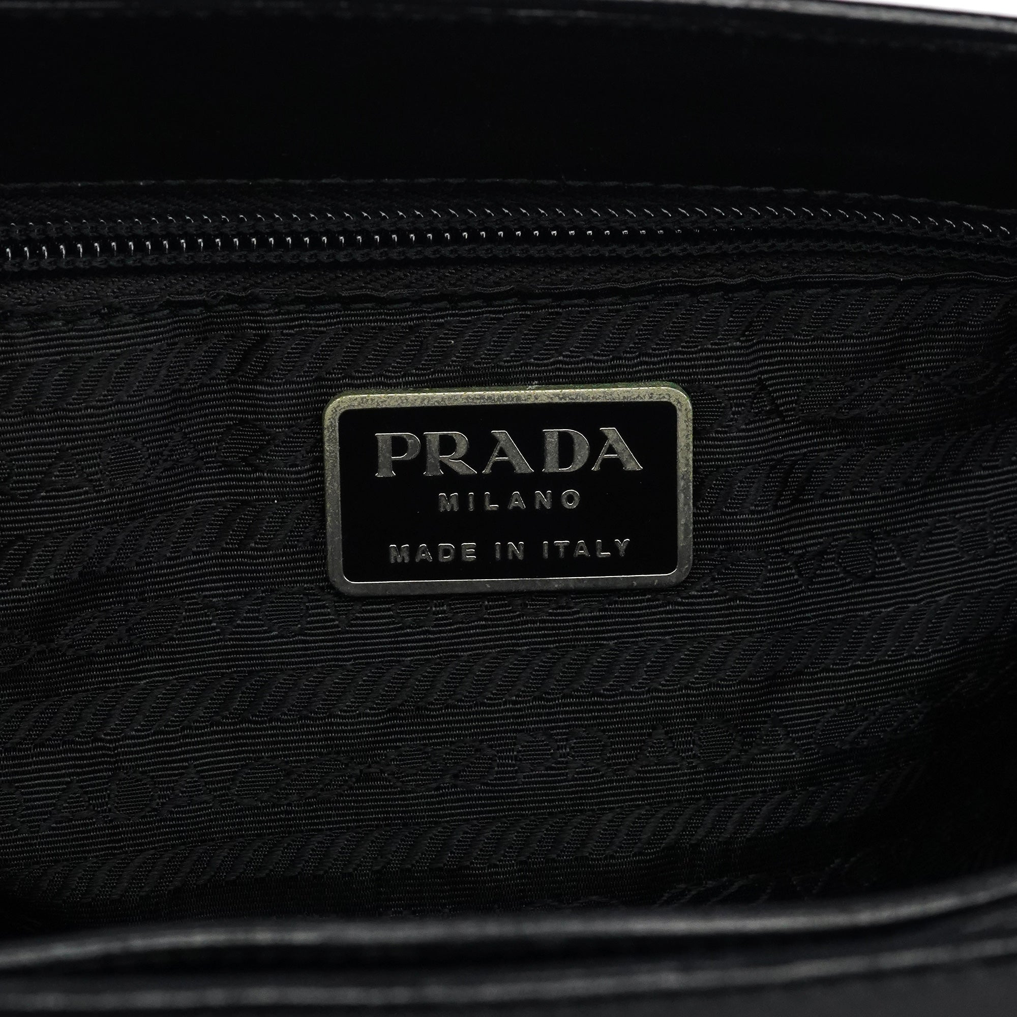 1998 Black Leather Resin Handle Tote Bag