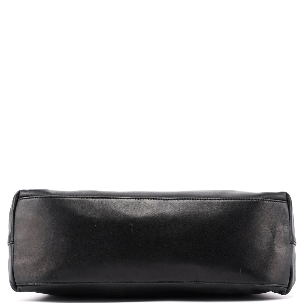 1998 Black Nappa Leather Plastic Shoulder Bag