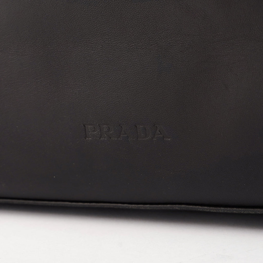 1998 Black Nappa Leather Plastic Shoulder Bag