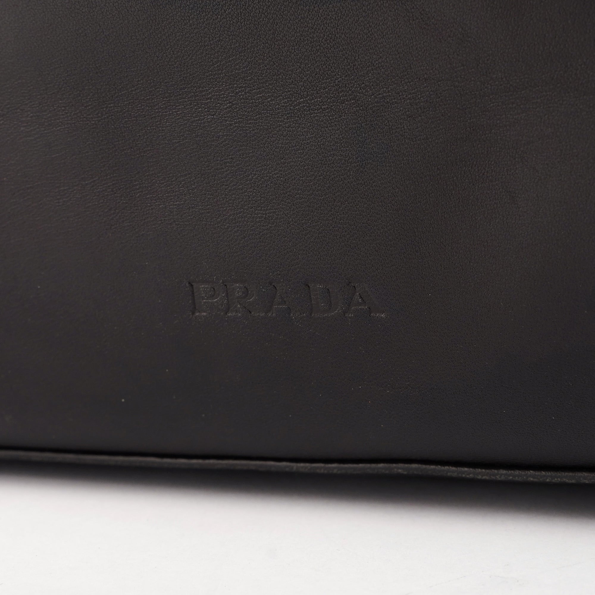 1998 Black Nappa Leather Plastic Shoulder Bag