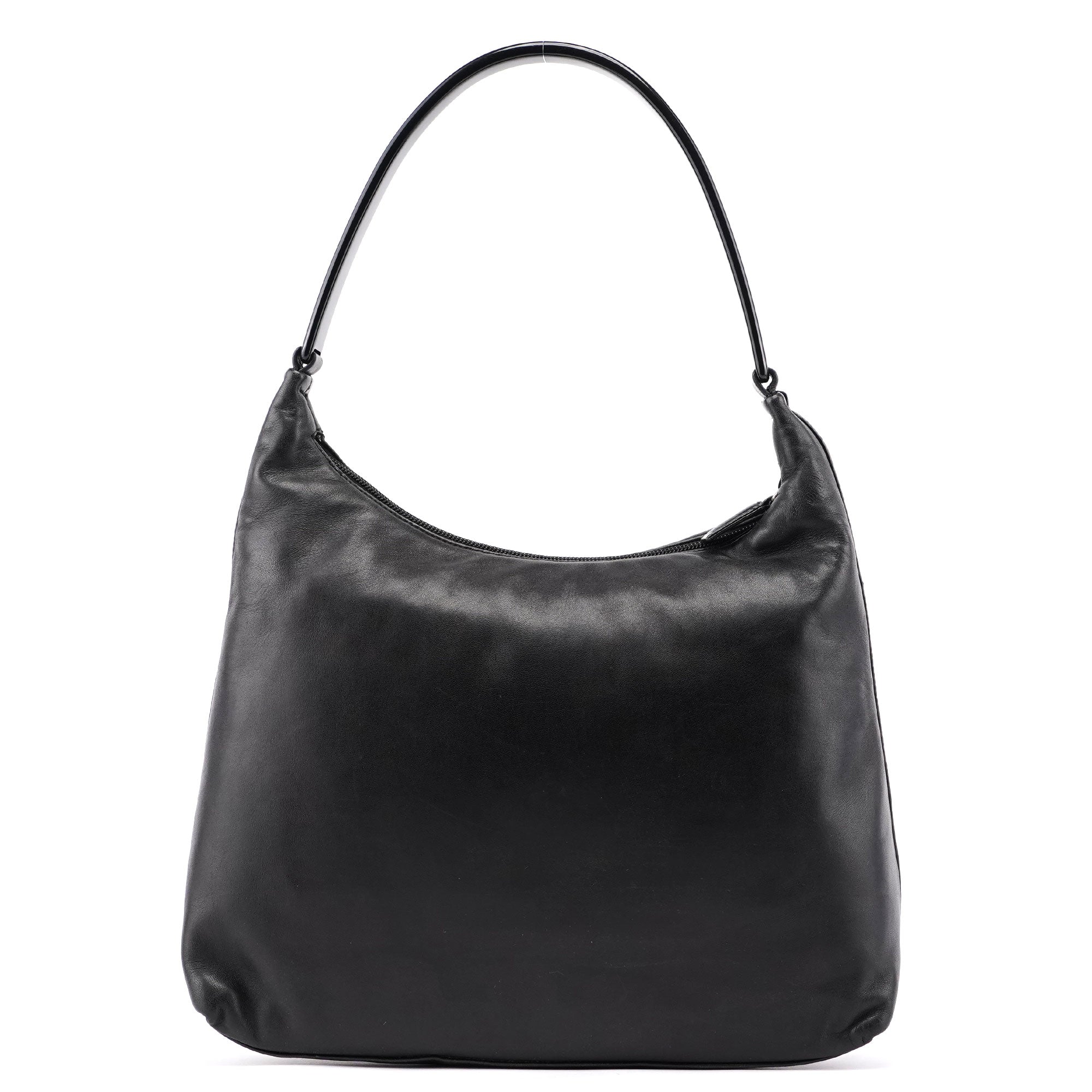 1998 Black Nappa Leather Plastic Shoulder Bag