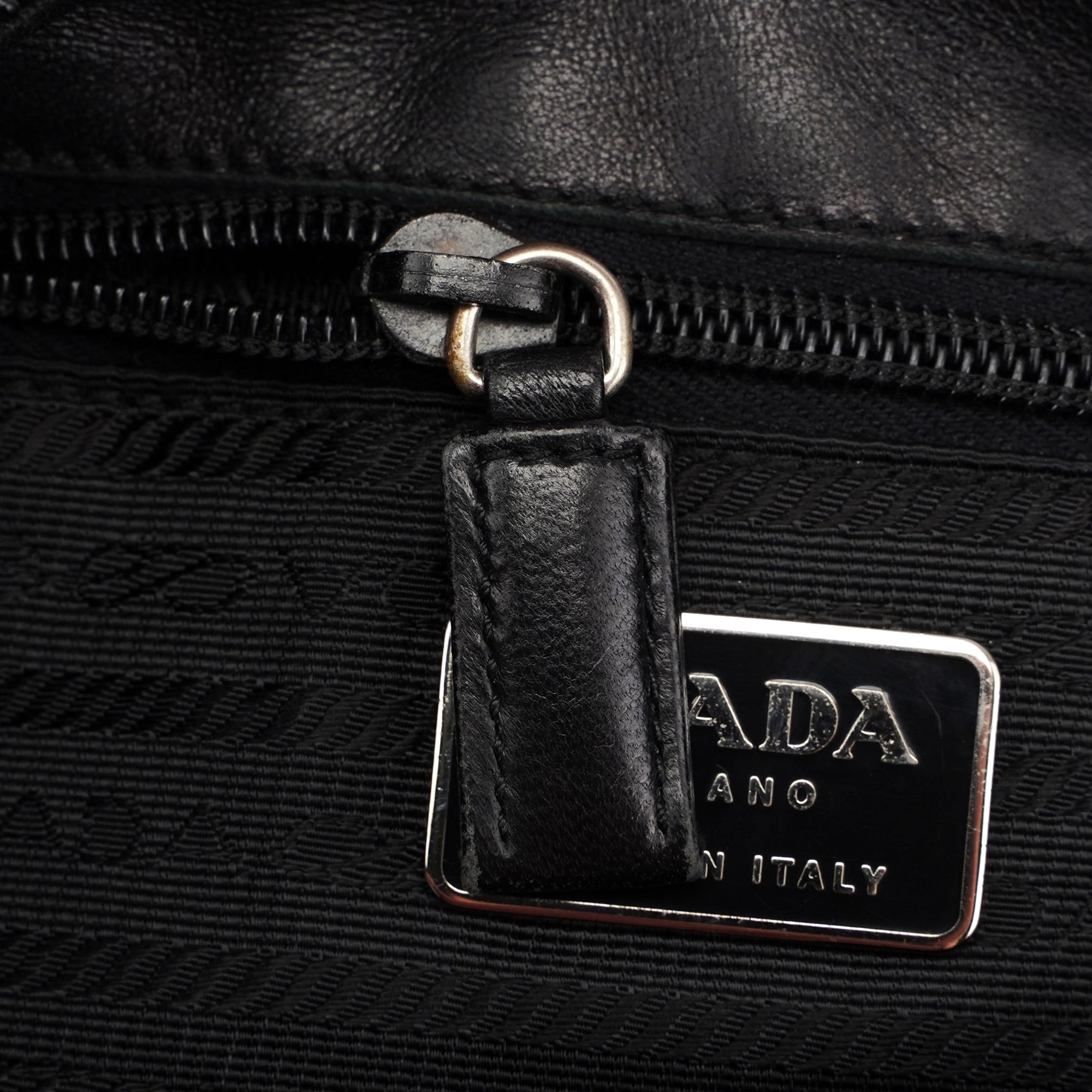 1998 Black Nappa Leather Plastic Shoulder Bag