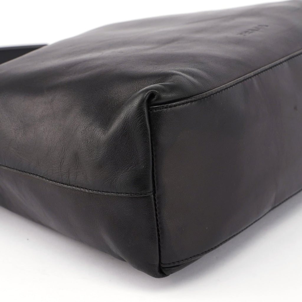 1998 Black Nappa Leather Plastic Shoulder Bag