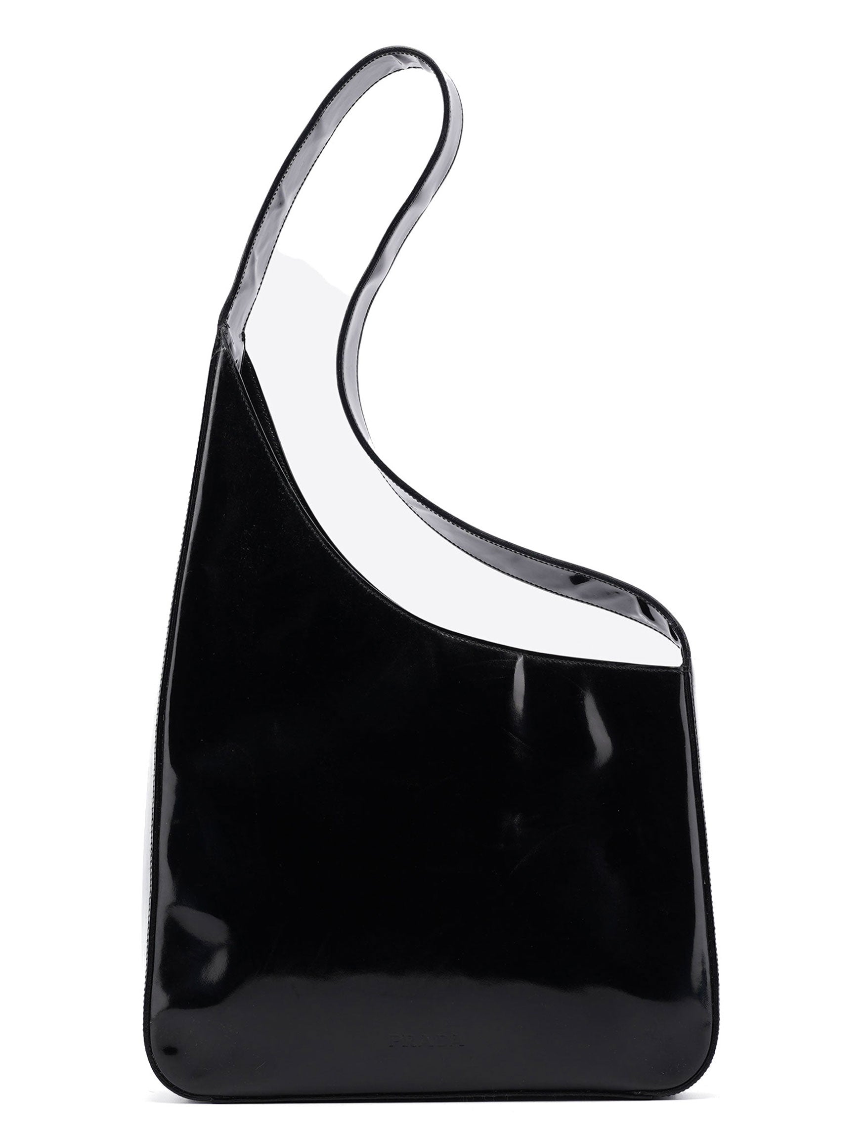1998 Black Patent Leather Asim Shoulder Bag