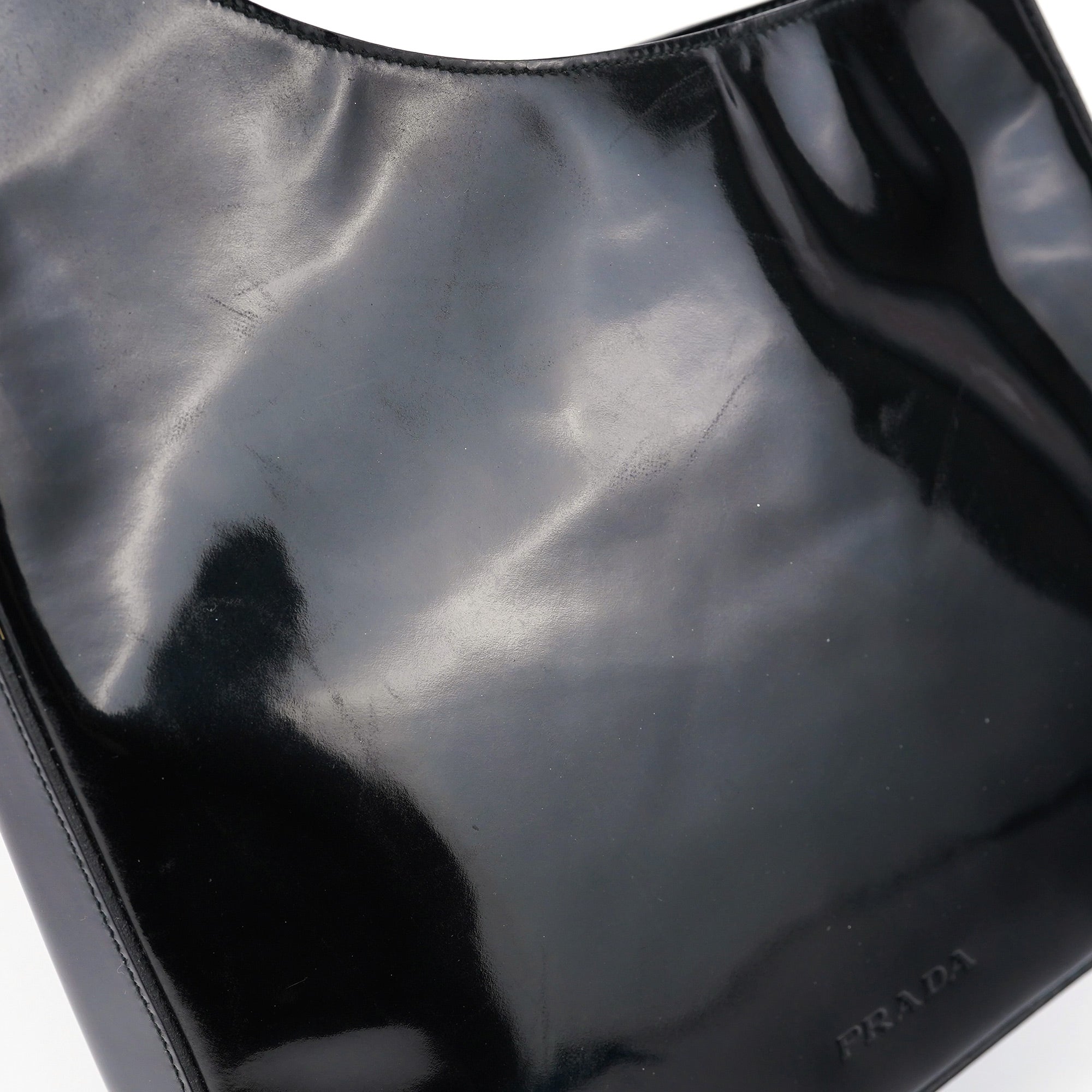 1998 Black Patent Leather Asim Shoulder Bag