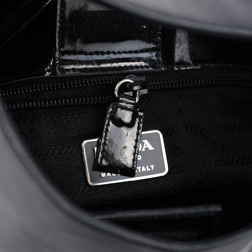 1998 Black Patent Leather Asim Shoulder Bag
