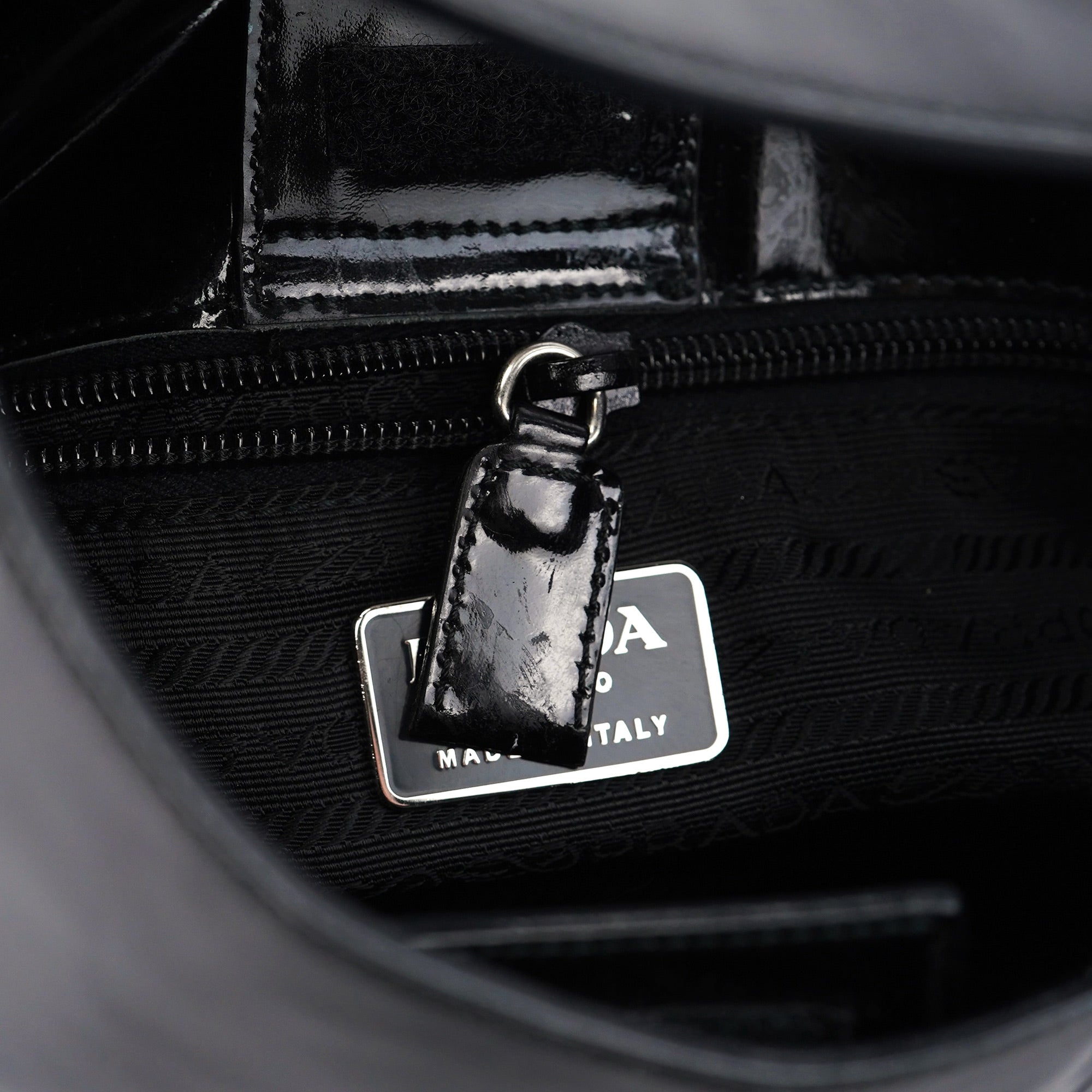 1998 Black Patent Leather Asim Shoulder Bag