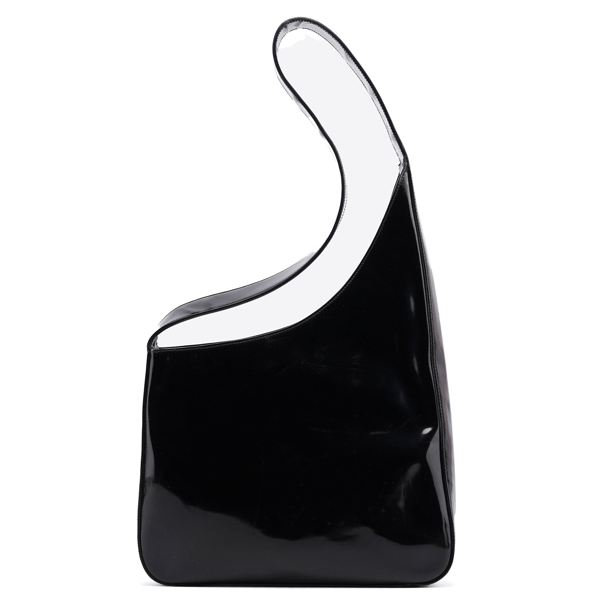 1998 Black Patent Leather Asim Shoulder Bag
