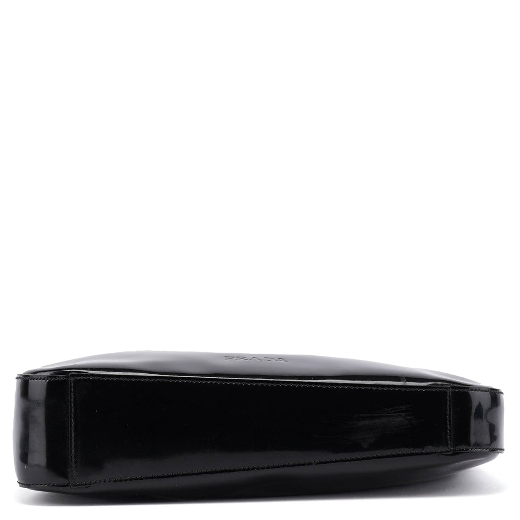 1998 Black Patent Leather Asim Shoulder Bag