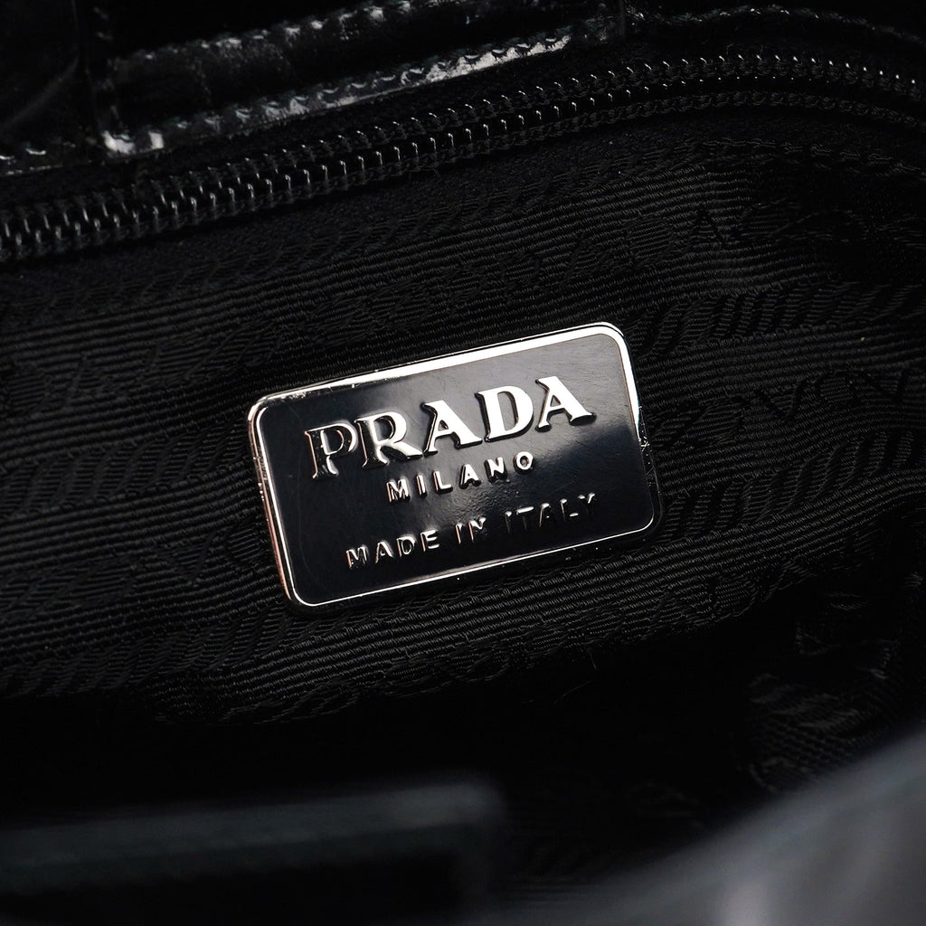 1998 Black Patent Leather Asim Shoulder Bag