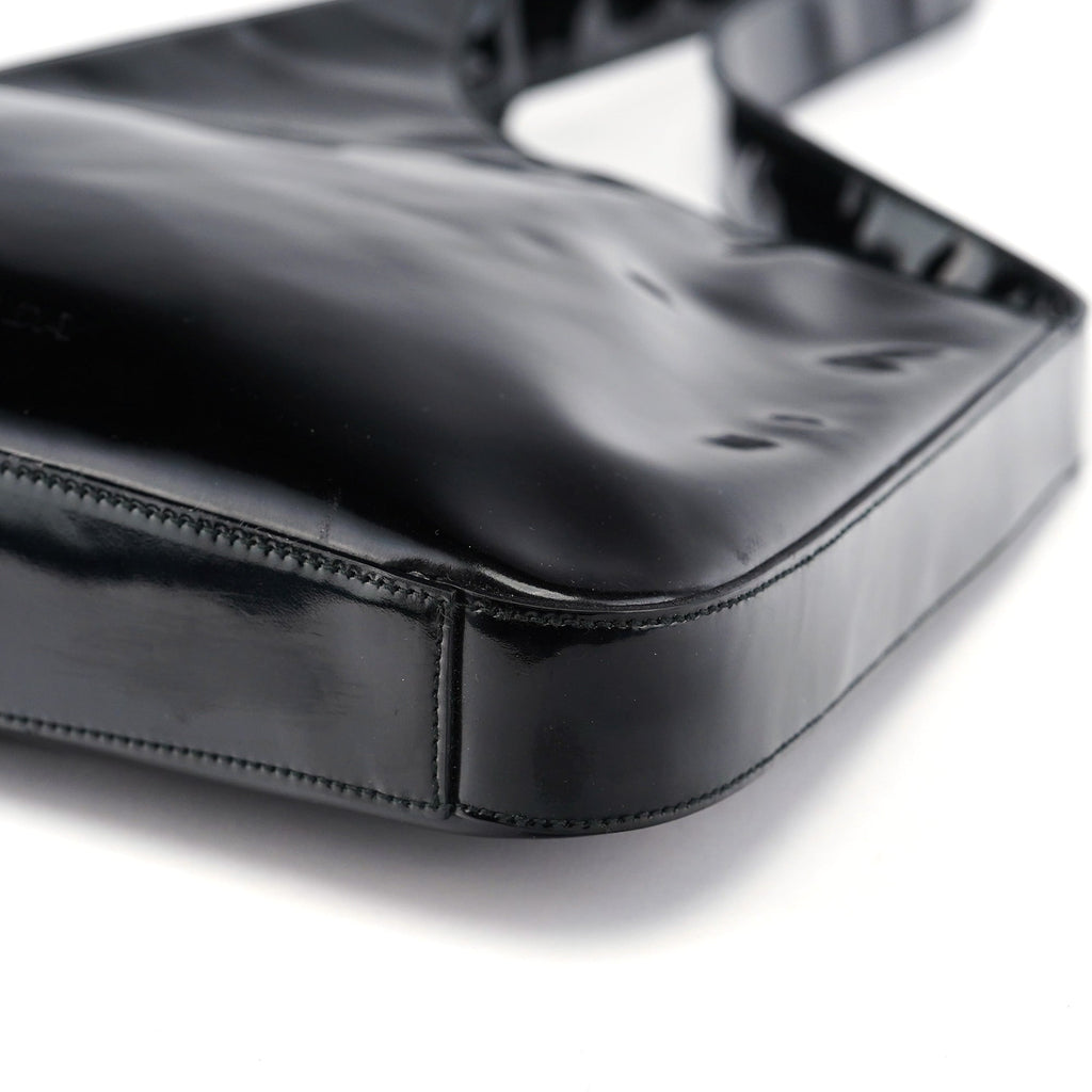 1998 Black Patent Leather Asim Shoulder Bag