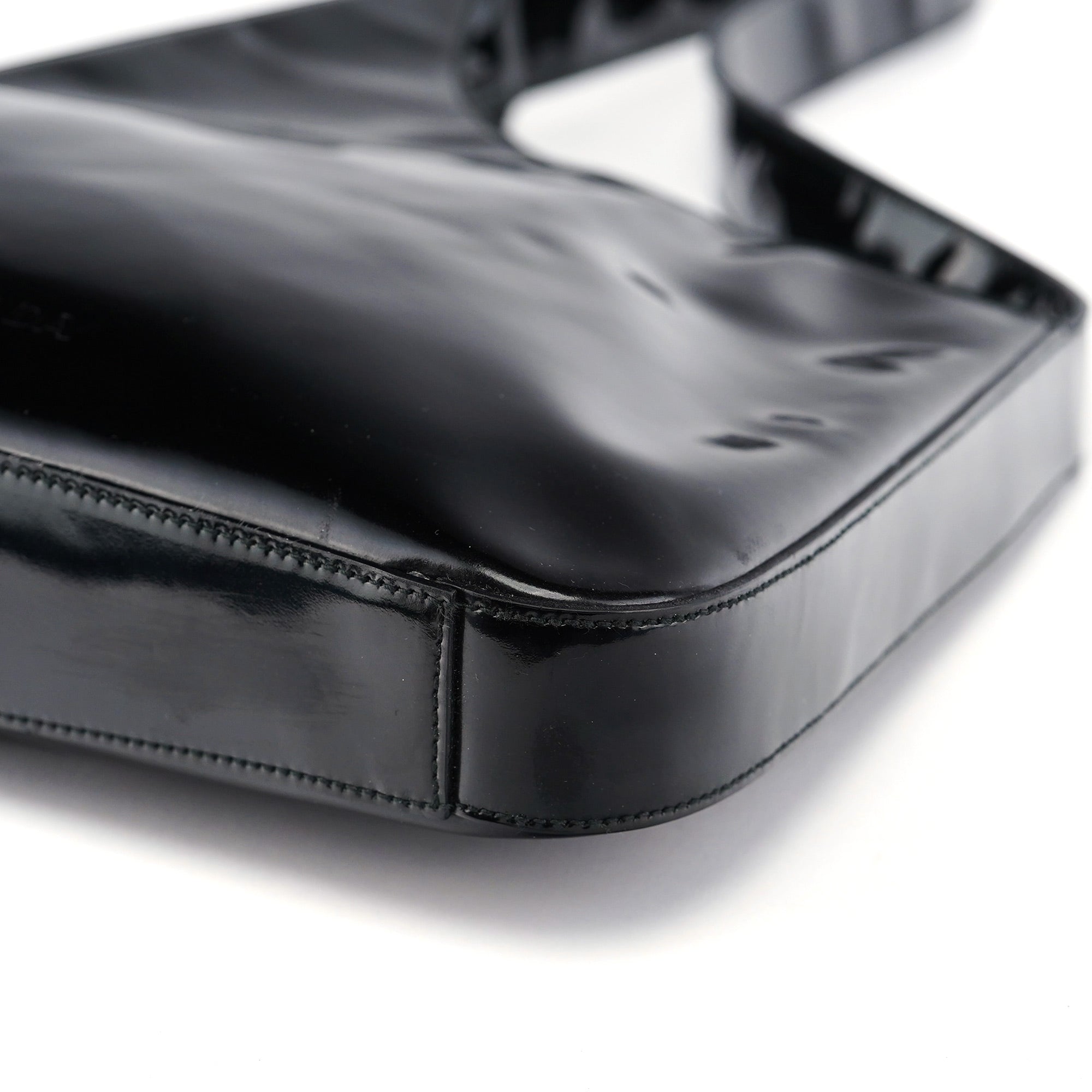 1998 Black Patent Leather Asim Shoulder Bag