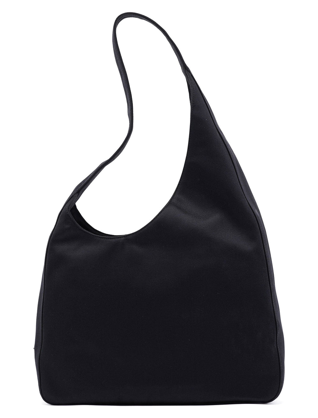 1998 Black Satin Asim Shoulder Bag