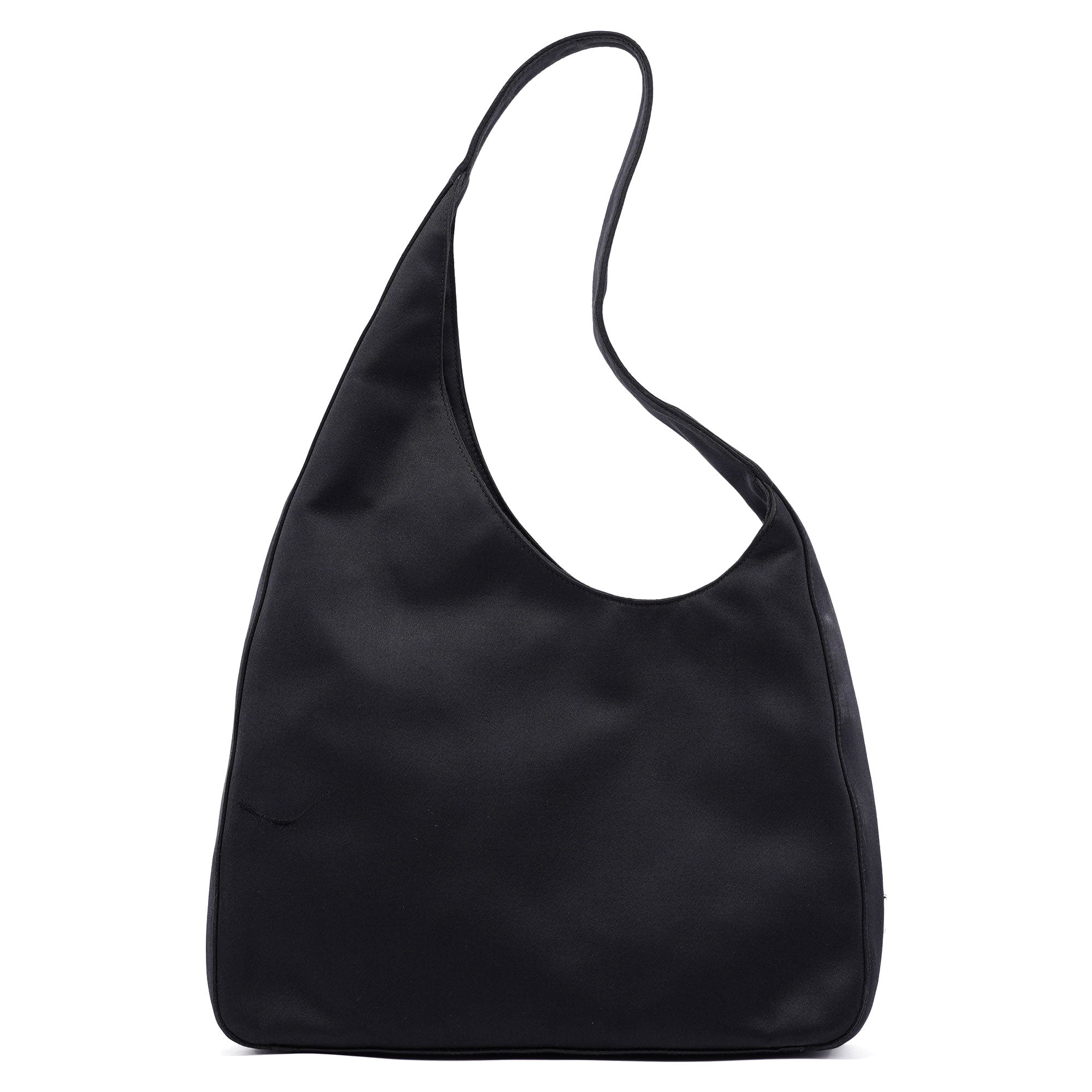 1998 Black Satin Asim Shoulder Bag