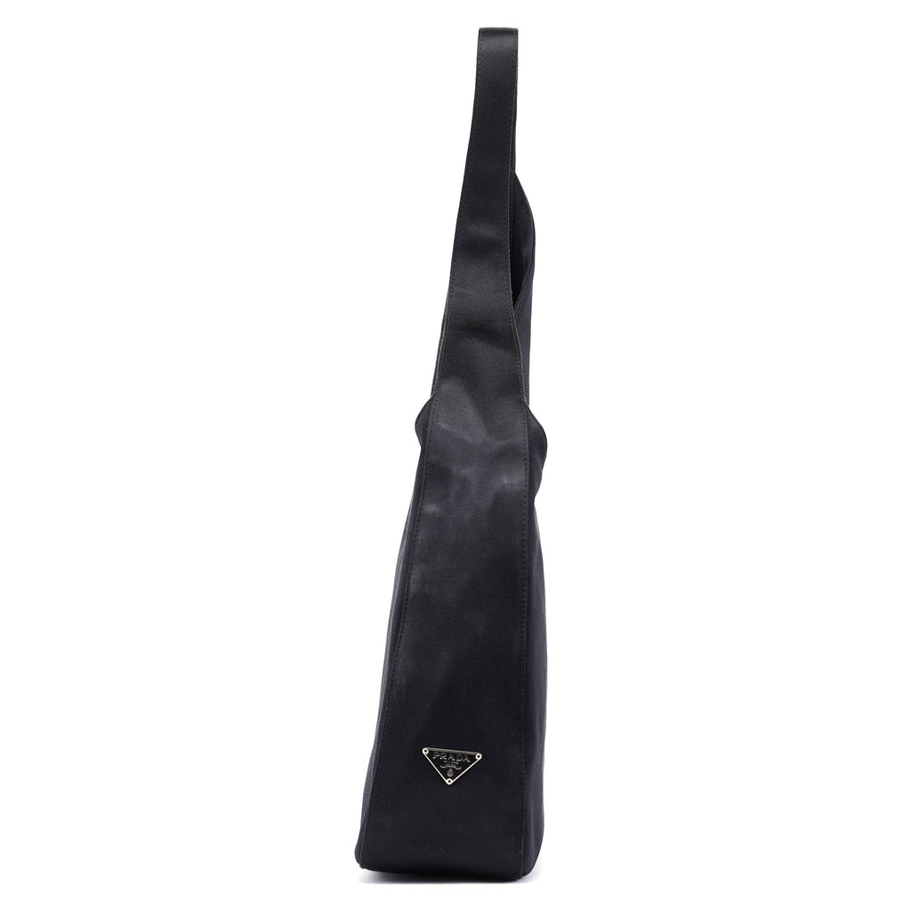 1998 Black Satin Asim Shoulder Bag