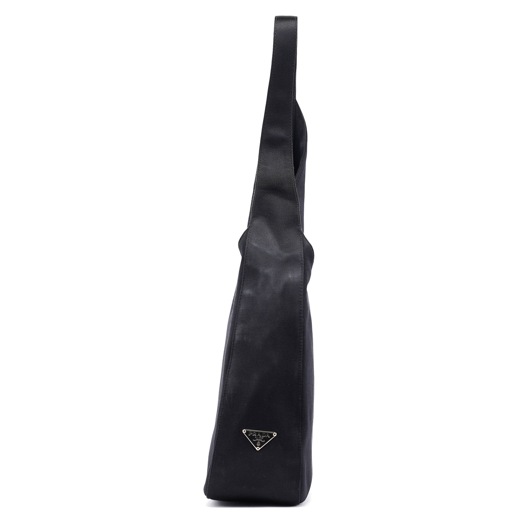 1998 Black Satin Asim Shoulder Bag