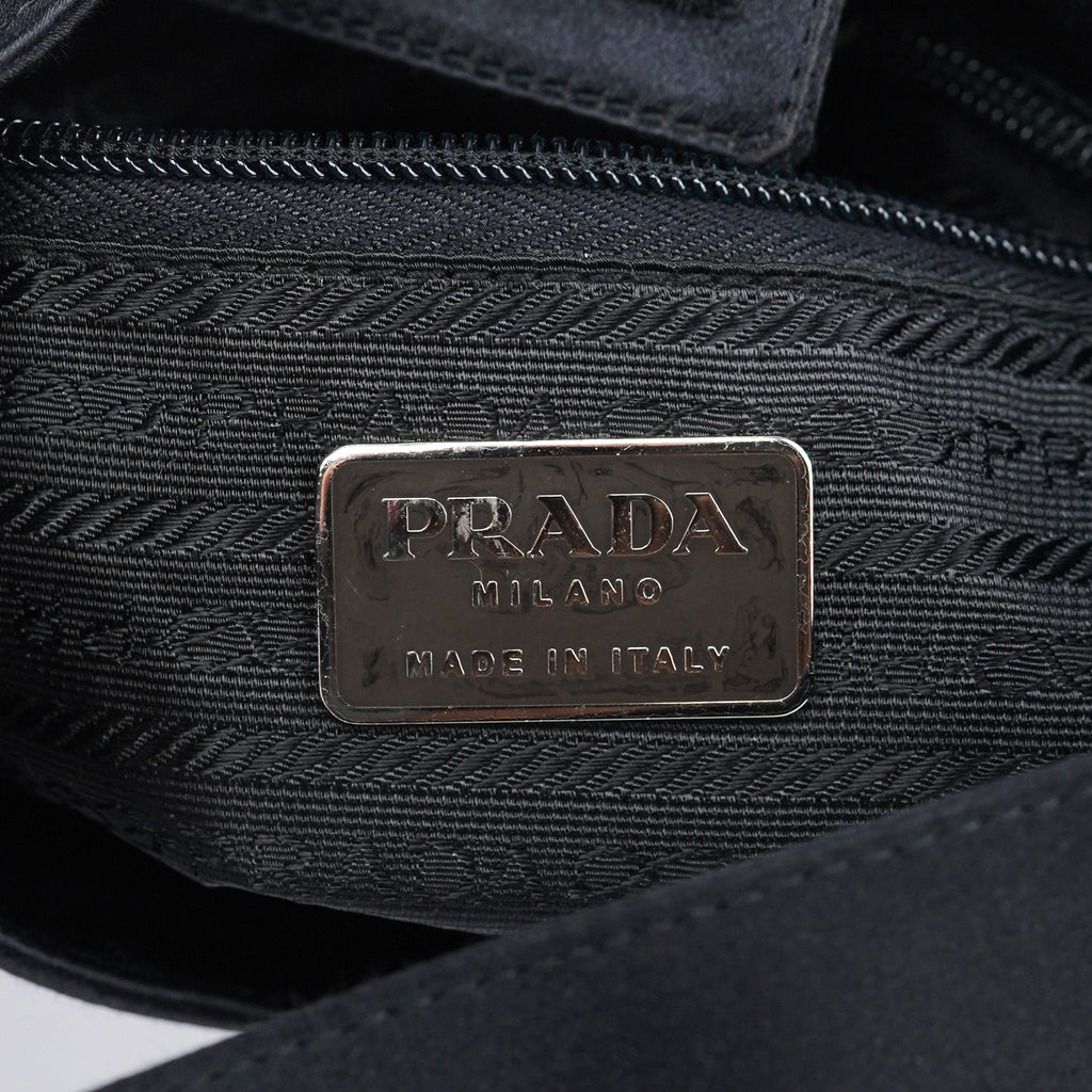 1998 Black Satin Asim Shoulder Bag