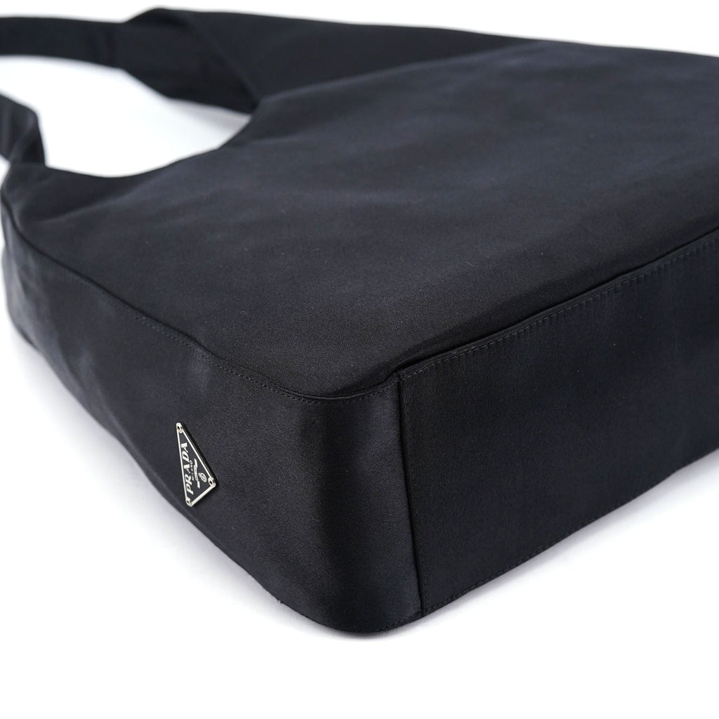1998 Black Satin Asim Shoulder Bag
