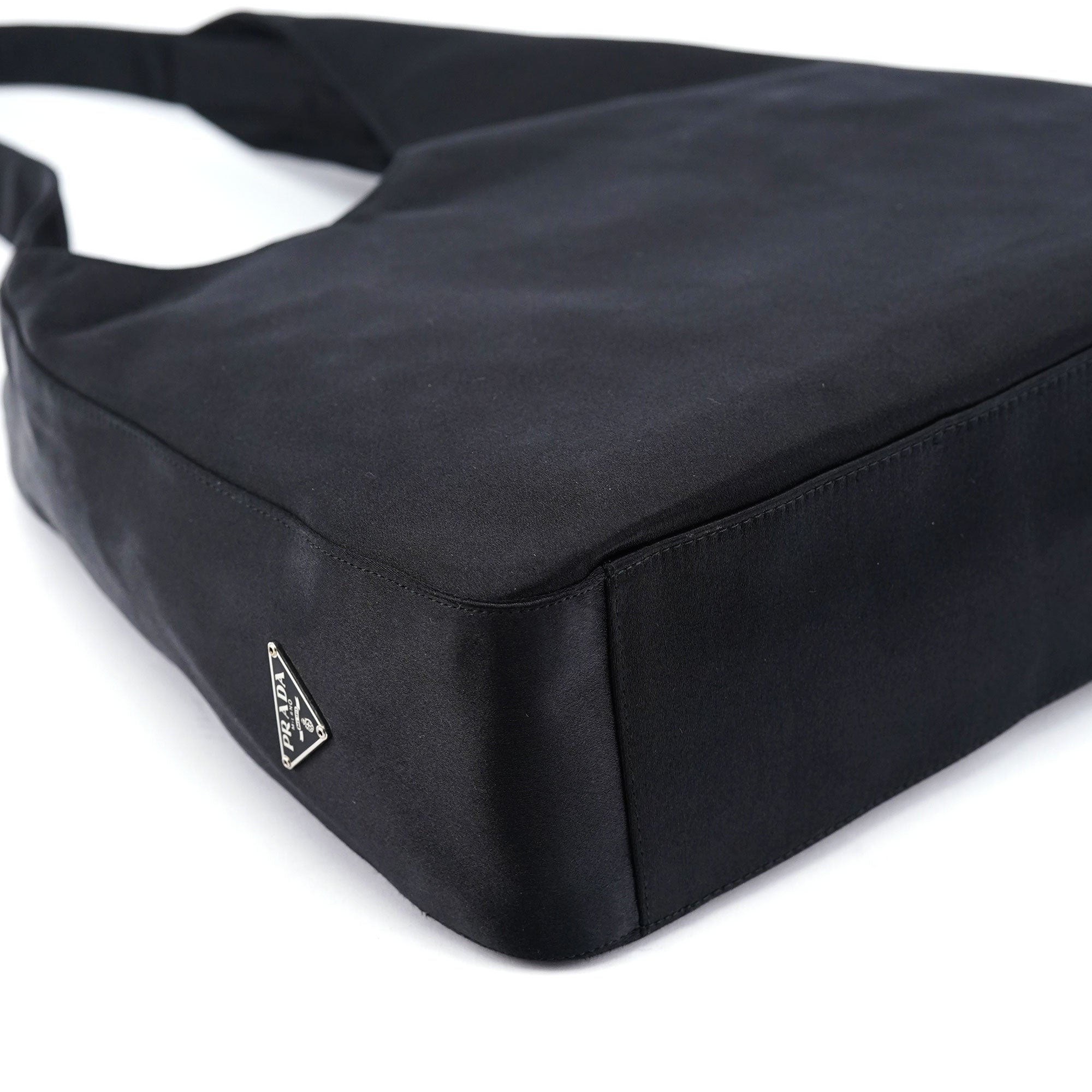 1998 Black Satin Asim Shoulder Bag